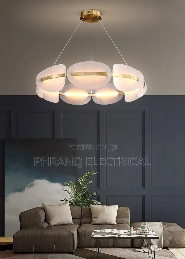 Modern Circular Petal LED Acrylic Pendant Light