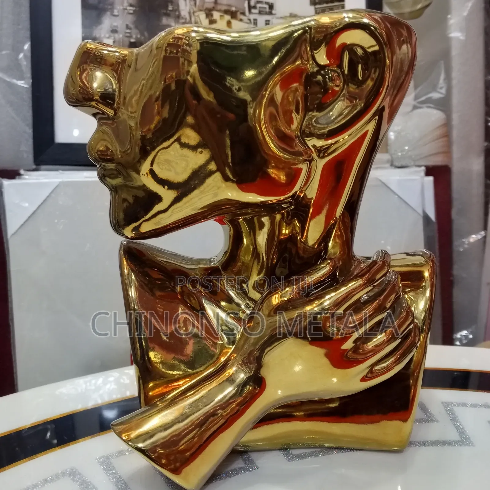 Abstract Gold Lady Decor Piece