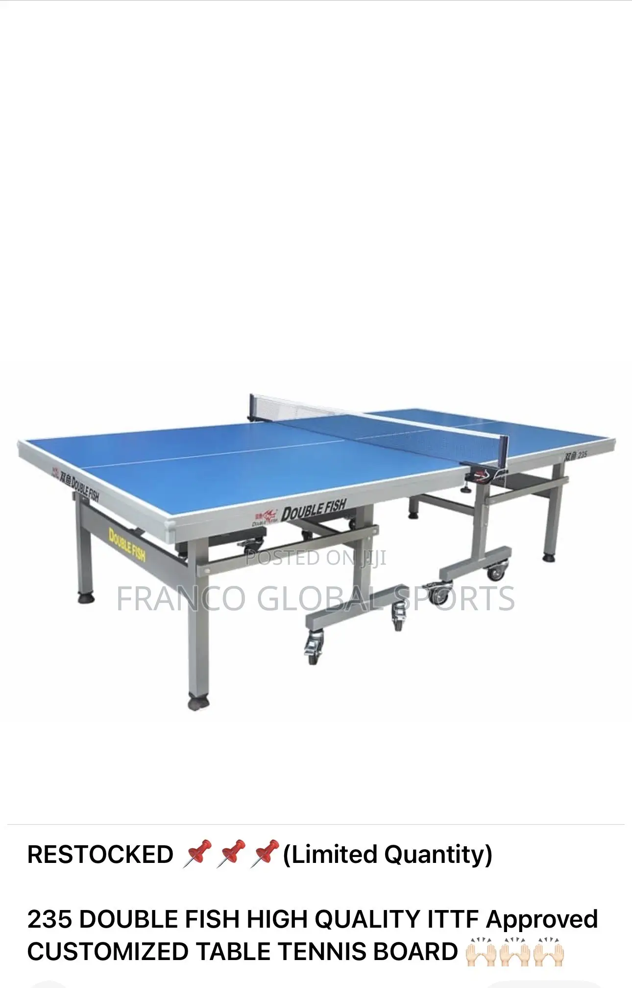 ITTF Table Tennis Board ( Aluminum)