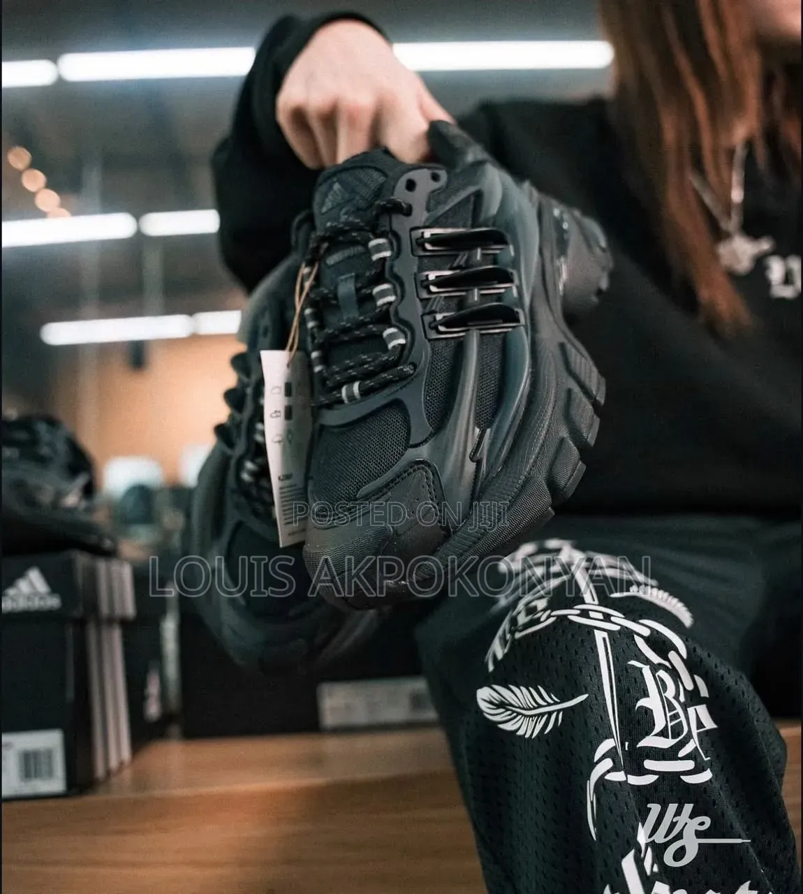 Original Adidas Jellyfish X Pharrell Williams “Black” Color Sneakers