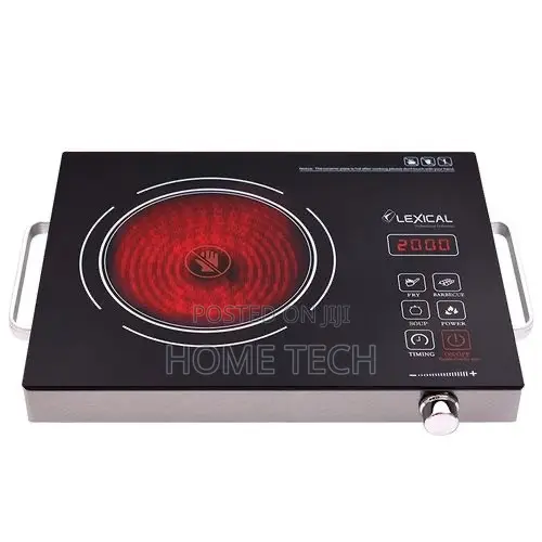 LEXICAL 2000W Ceramic Electric Hot Plate With LED Display Timer