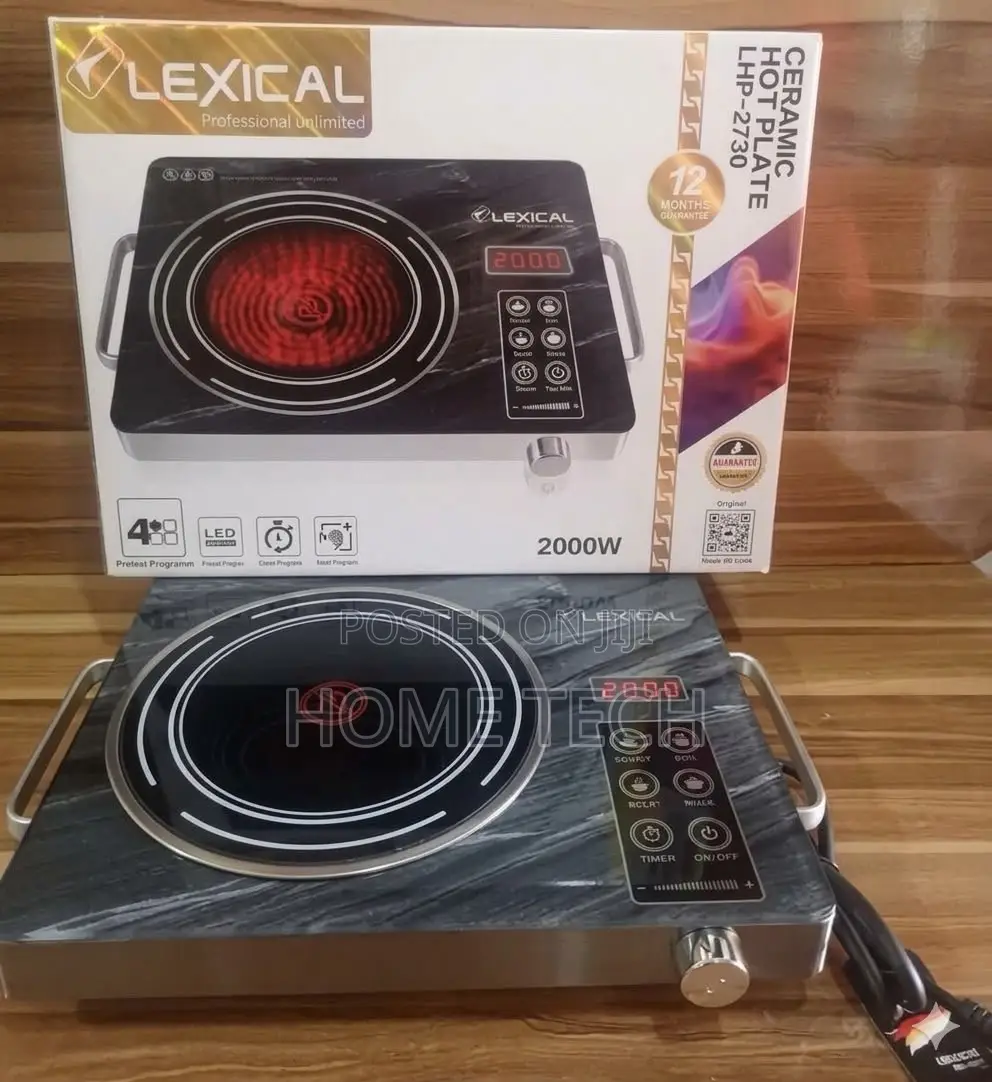 LEXICAL 2000W Ceramic Electric Hot Plate With LED Display Timer