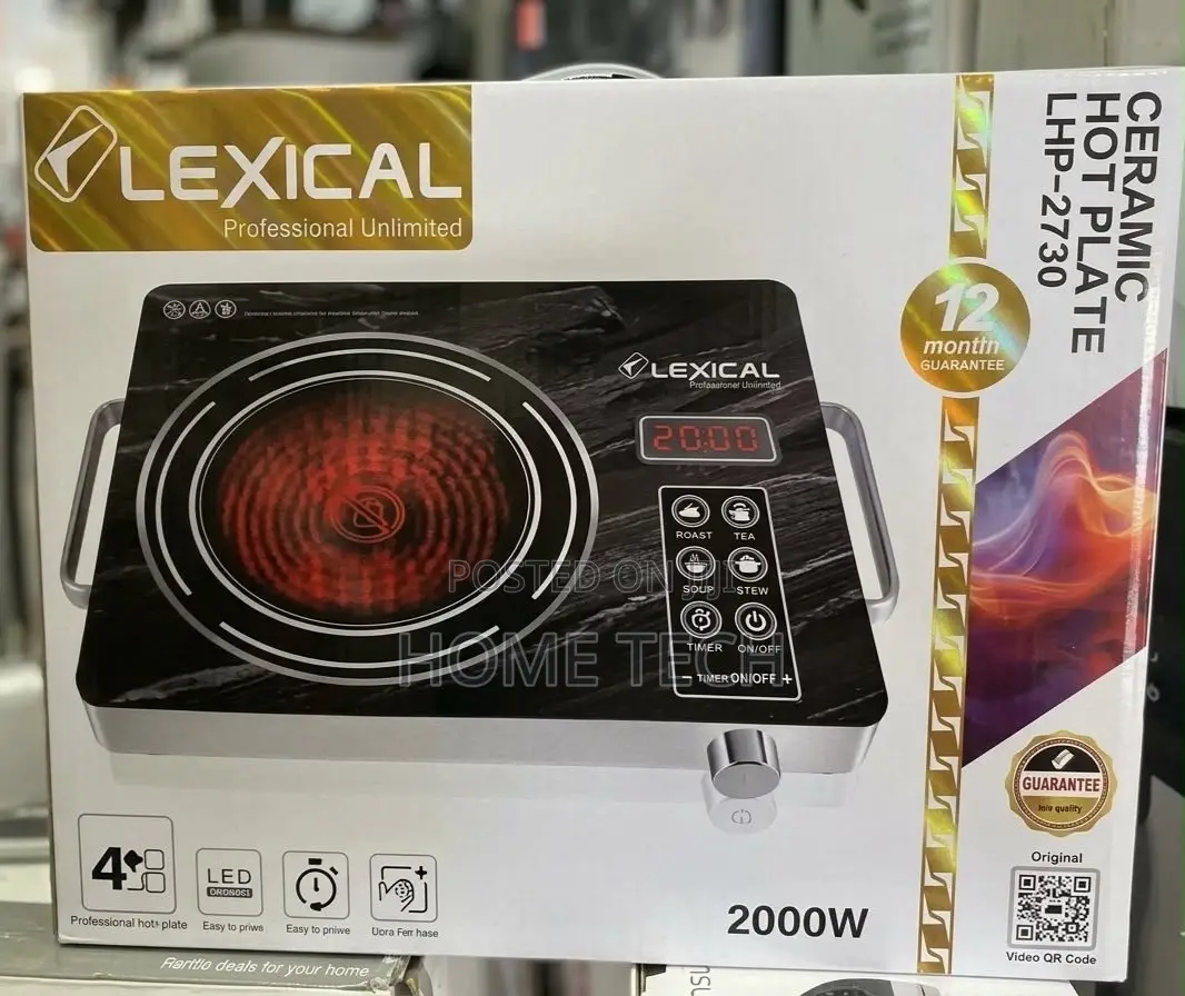 LEXICAL 2000W Ceramic Electric Hot Plate With LED Display Timer