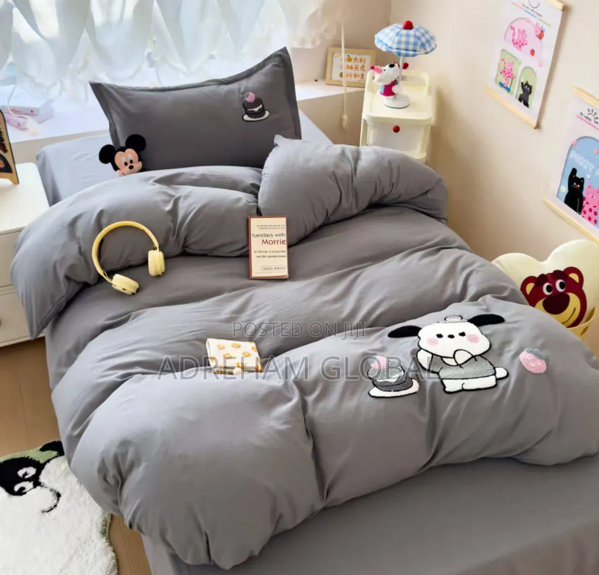 Kids Complete Bed Sets 1pc Bedsheet,1pc Bedcover (Duvet) 1pillow Case