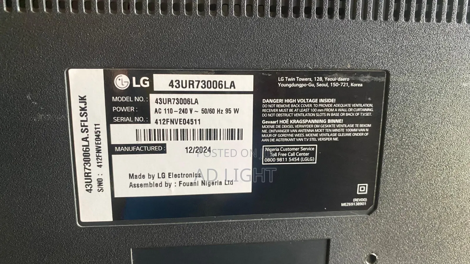 LG 43 Inches
