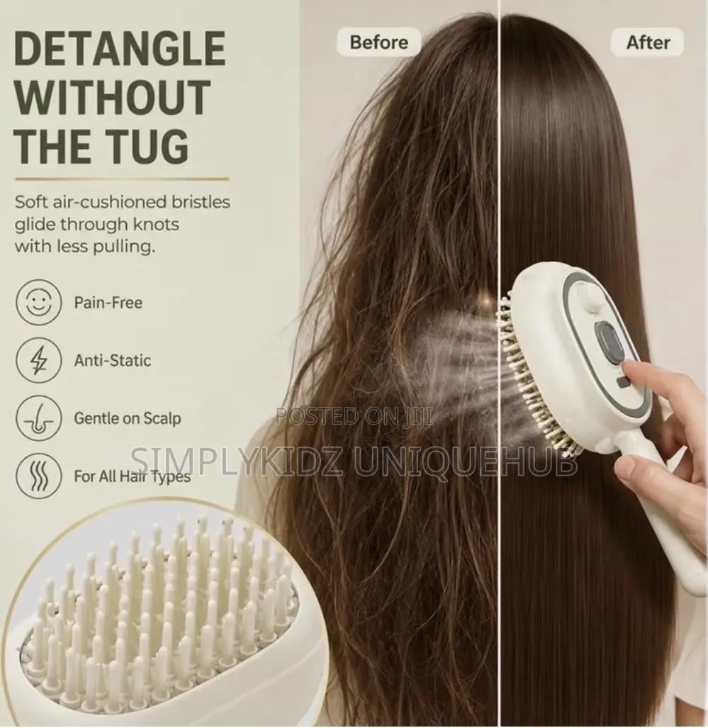 Rechargeable Electric Spray Retractable Air Cushion Hair Comb