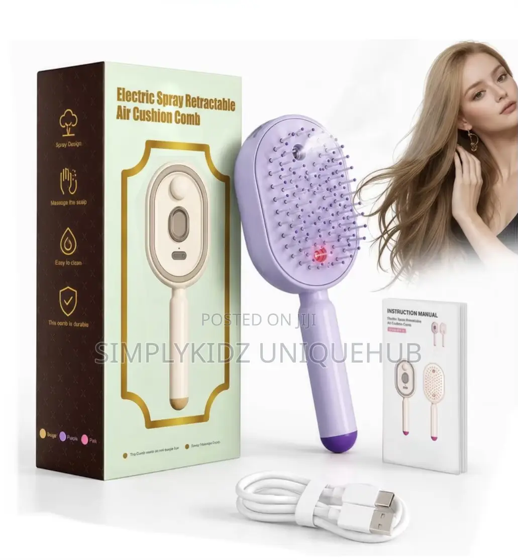 Rechargeable Electric Spray Retractable Air Cushion Hair Comb