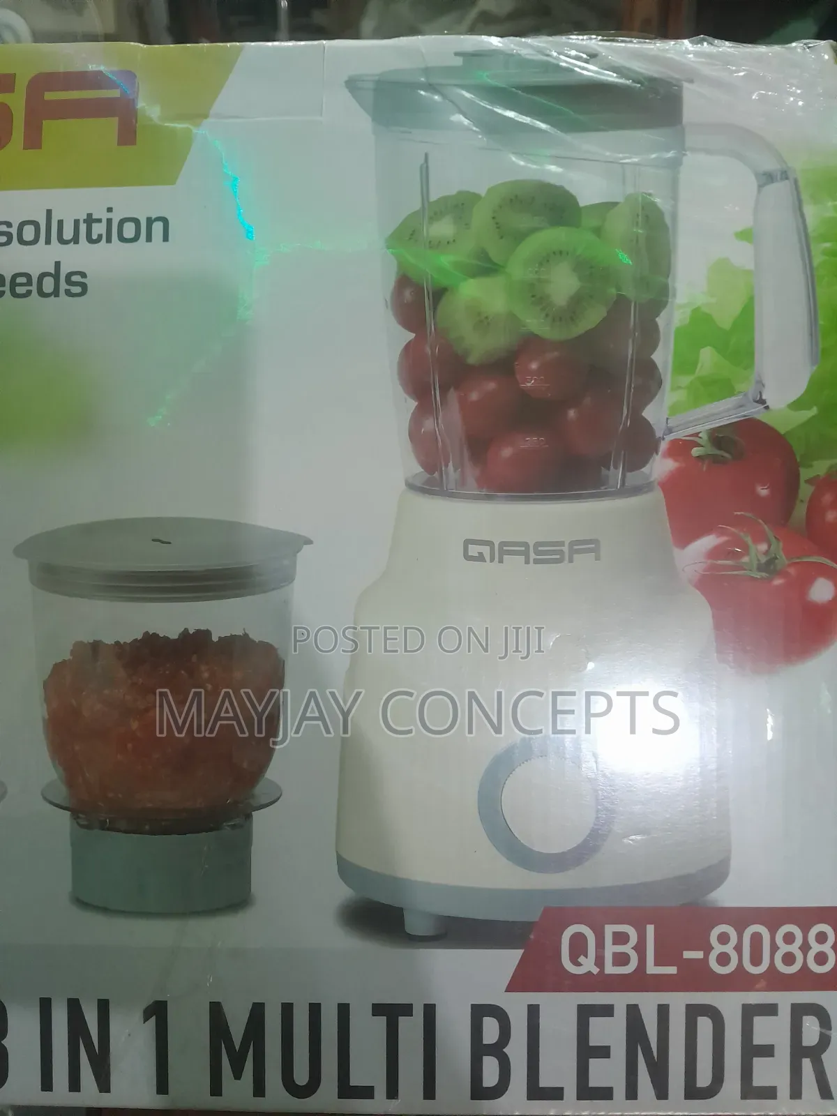 QASA QBL-8088 3-in-1 Multi Blender 600W Copper Motor 20,000RPM