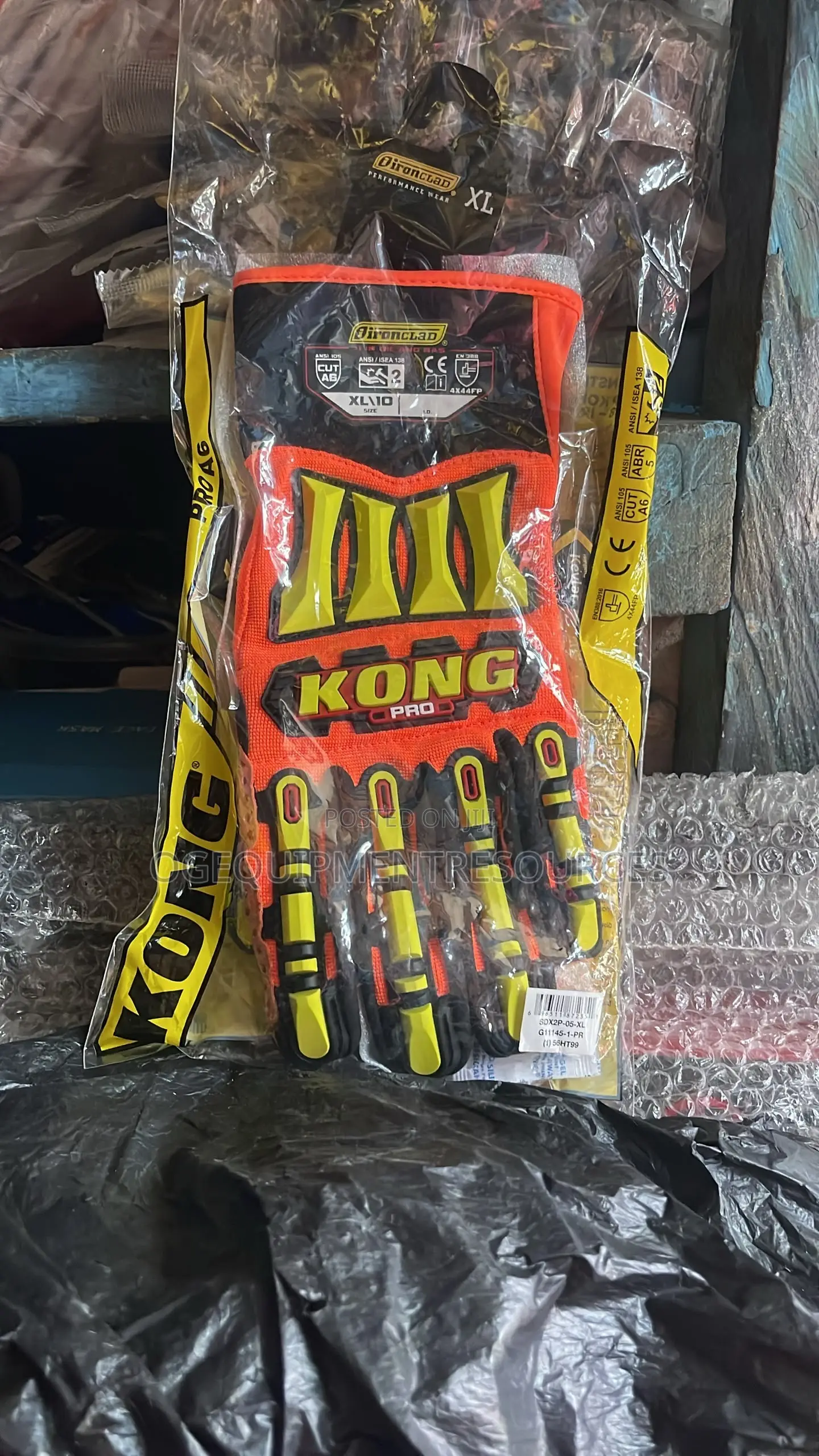 KONG Pro Hi-Viz A6 Cut Resistant Impact Gloves