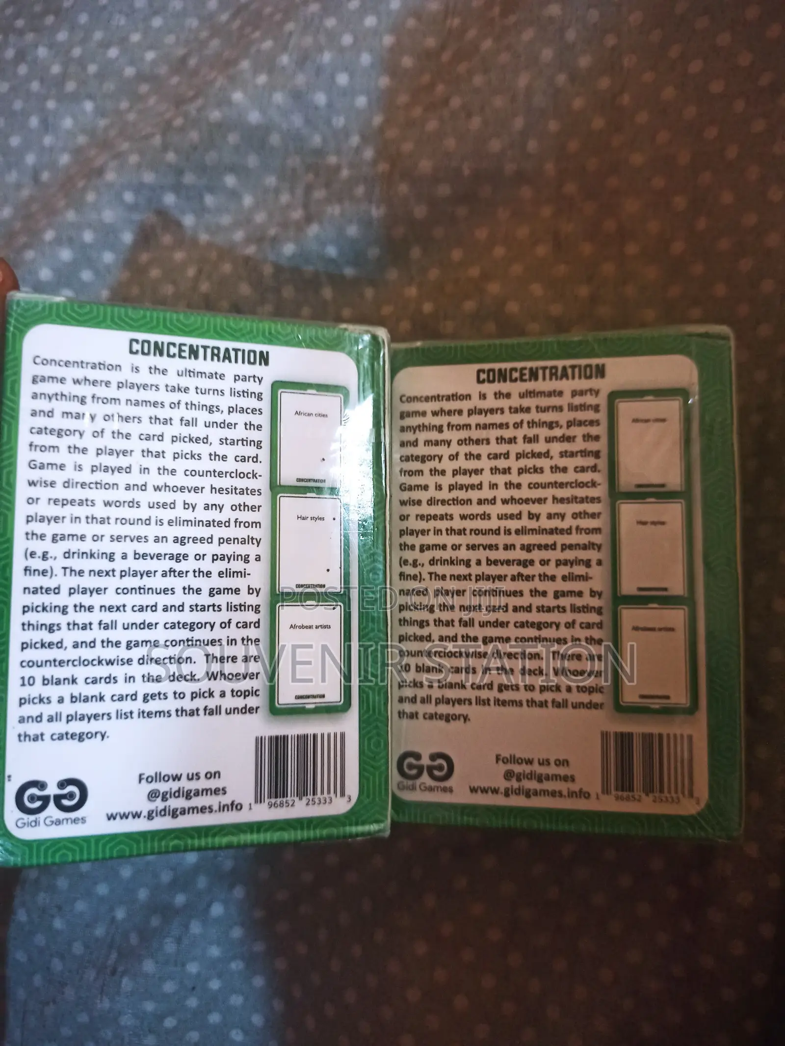 Concentration Card Game