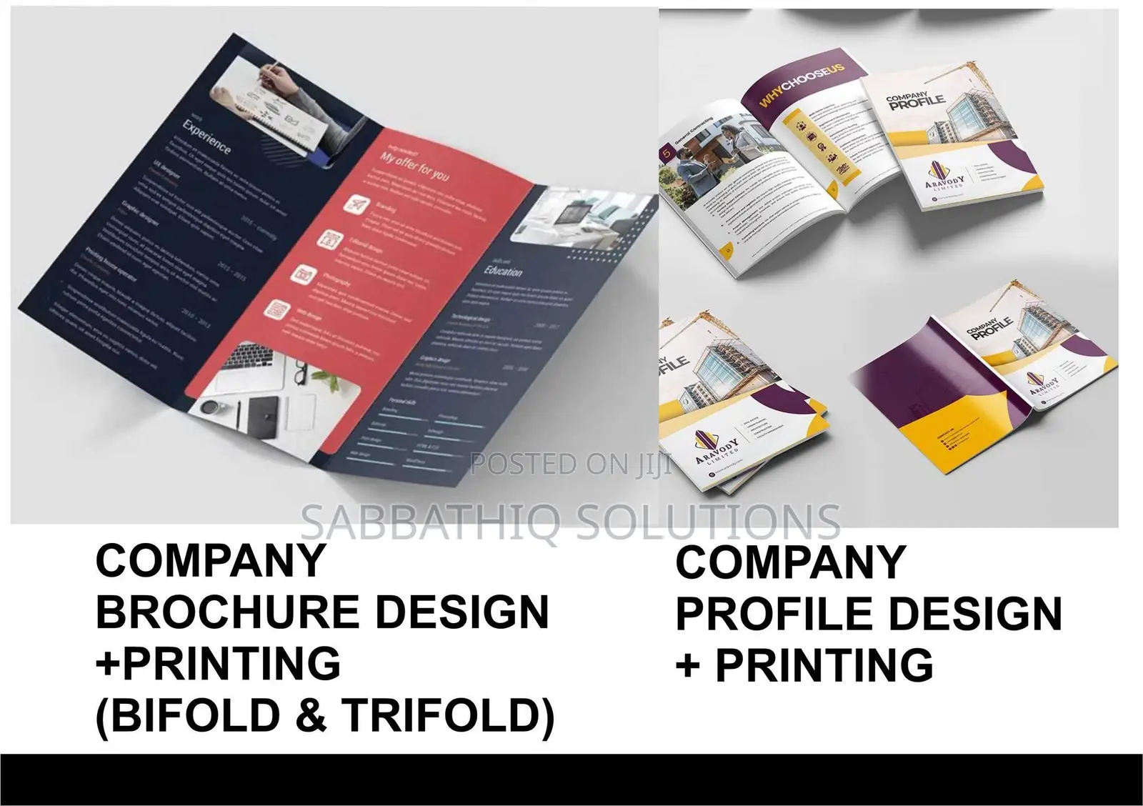 Company Brochure + Profile Design + Printing