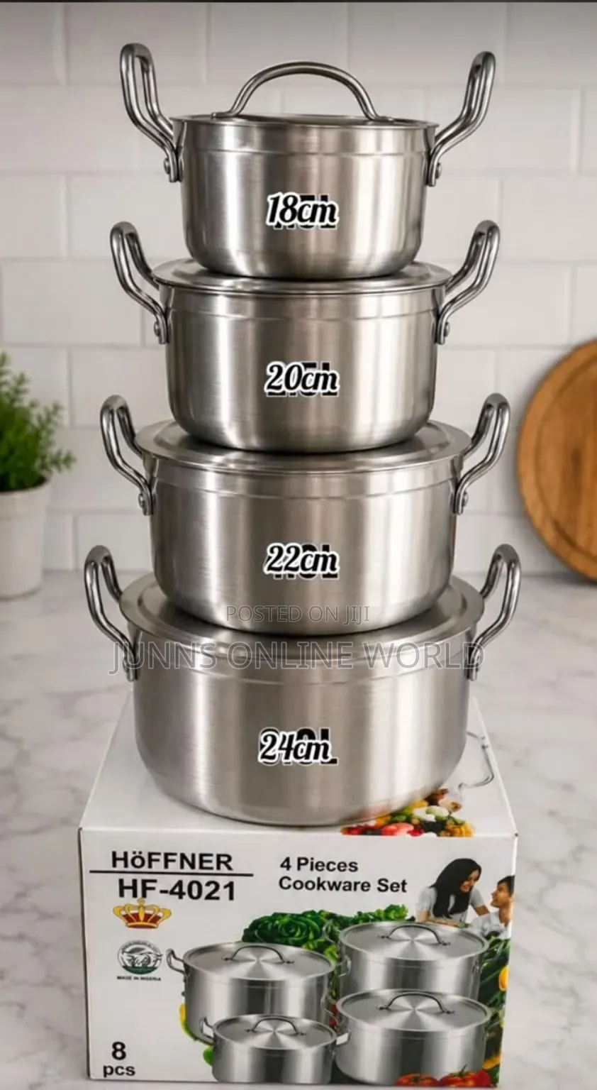HOFFNER HF-4021 4-Piece Stainless Steel Cookware Set