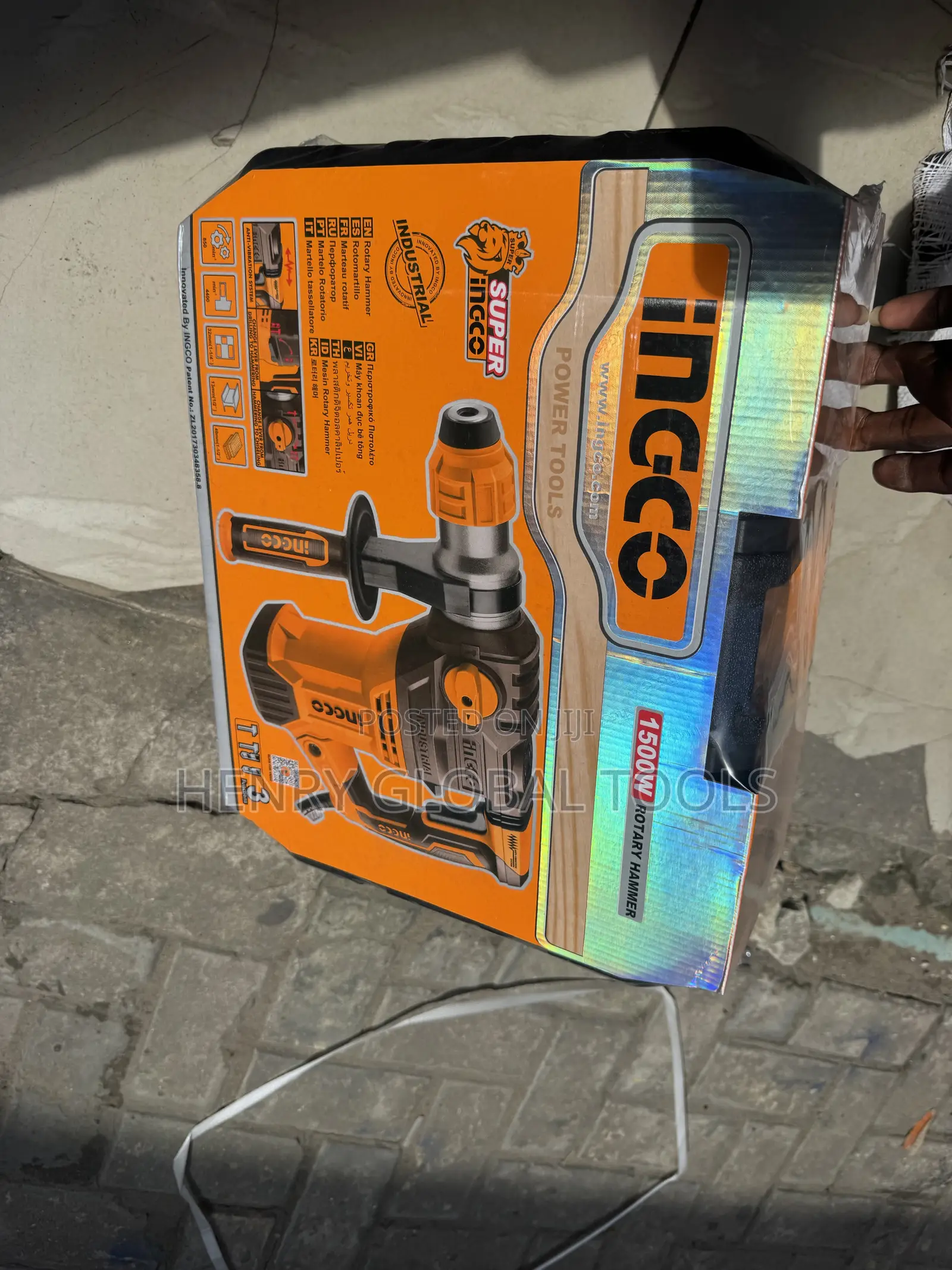 INGCO 1500W Rotary Hammer – 3 Functions