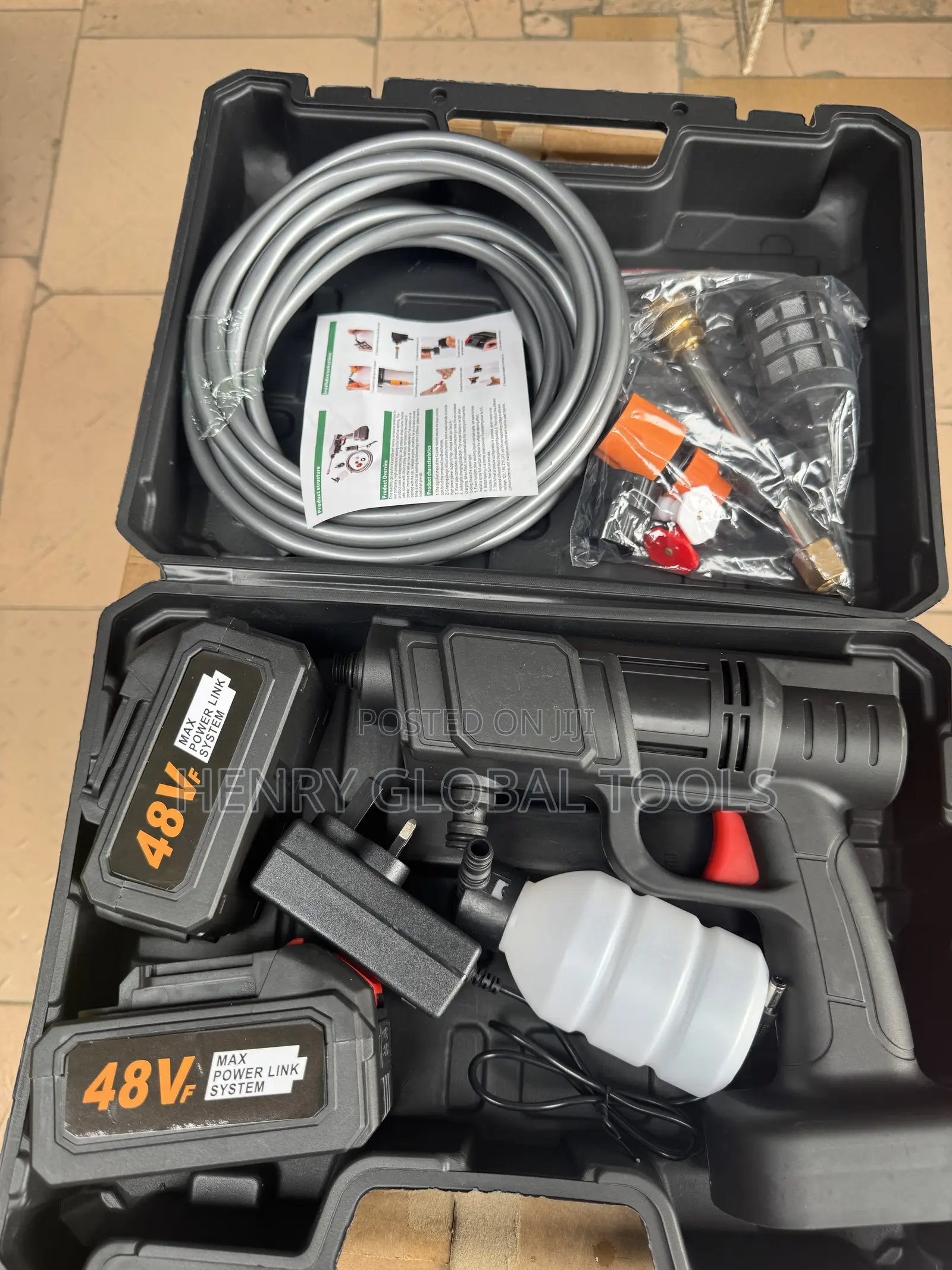 48V Cordless Pressure Washer – Portable High-Pressure Cleaning Machine