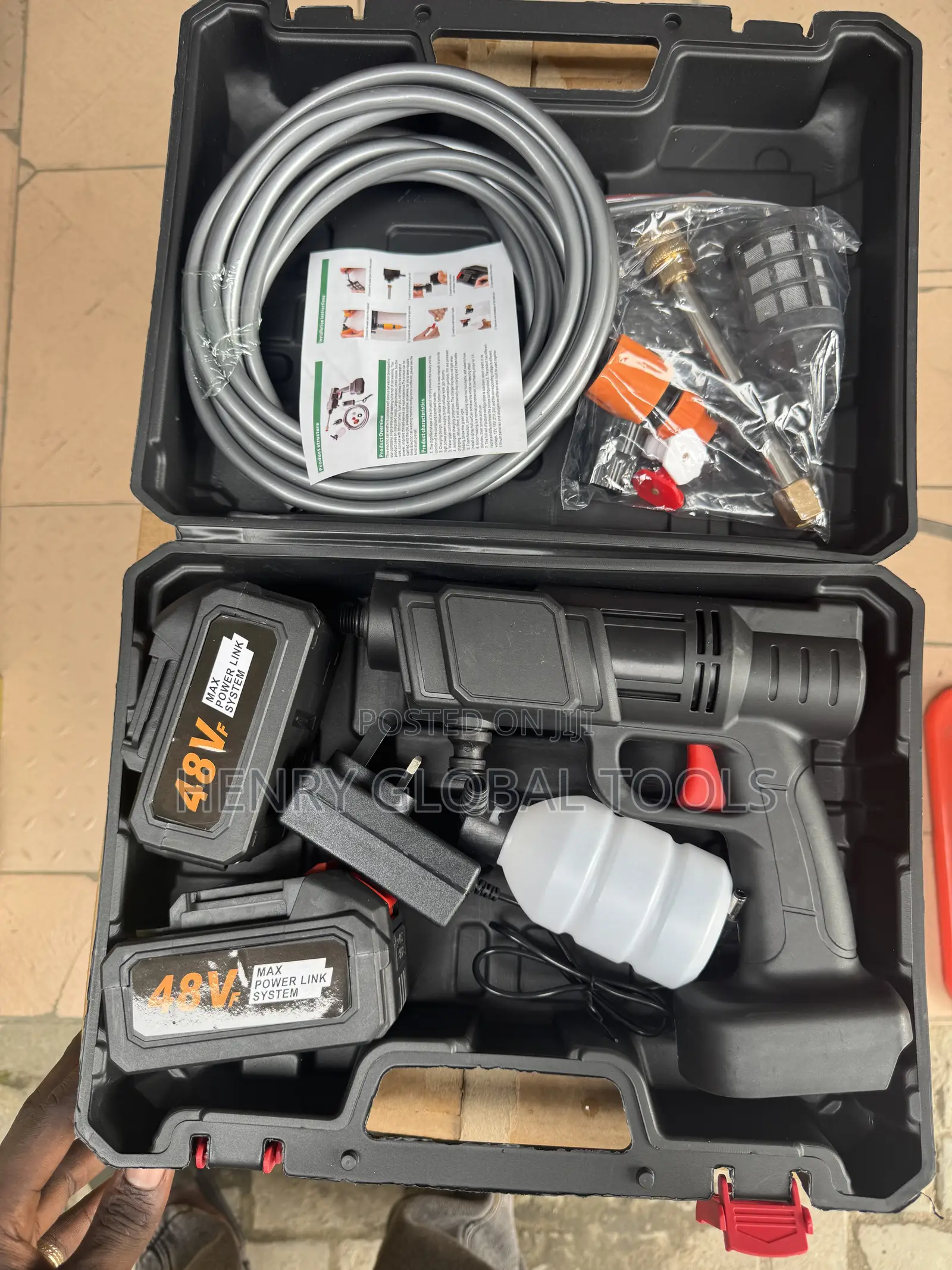 48V Cordless Pressure Washer – Portable High-Pressure Cleaning Machine