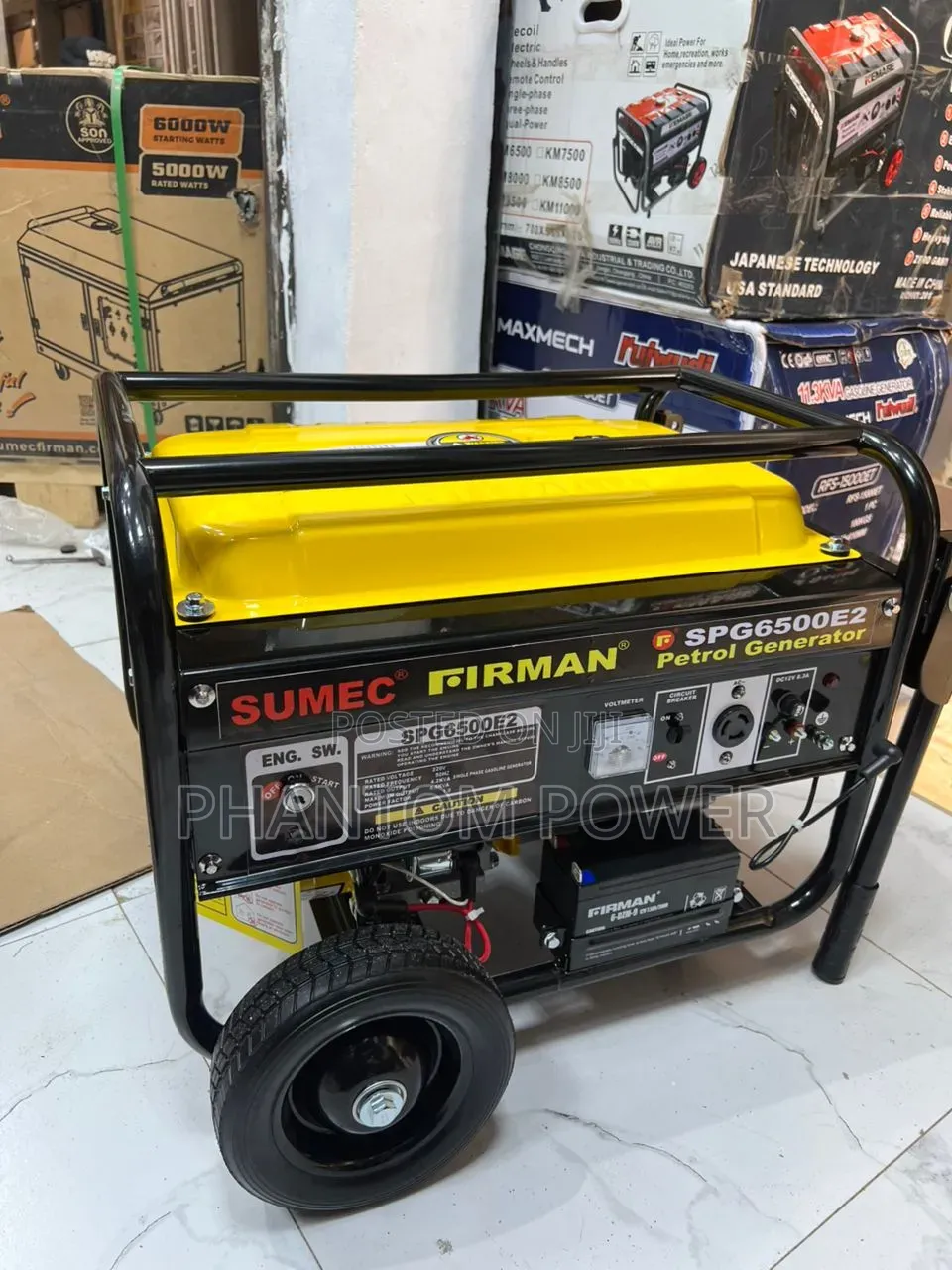 SPG6500E2 Firman 4.5kva 100% Copper Petrol Generator With Warranty •
