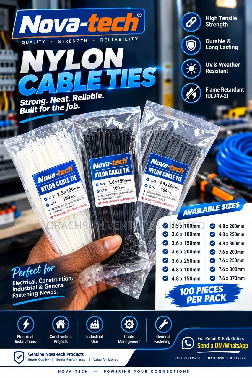3.6x150mm NOVATECH Cable Ties/Belt