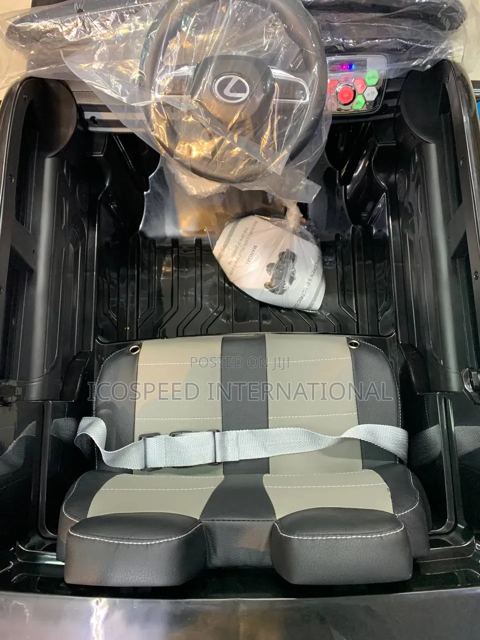 Black Lexus 570 Electric Children Car With Bluetooth Remote Age 1-7