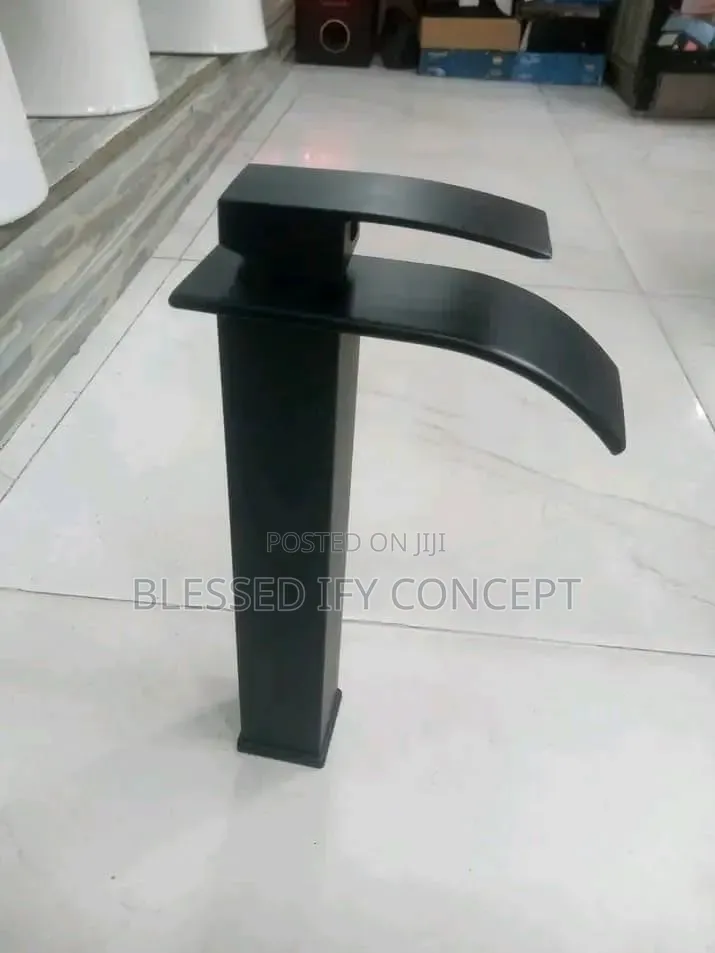 High Quality Long Neck Black Basin Mixer Tap, Chrome, Gold