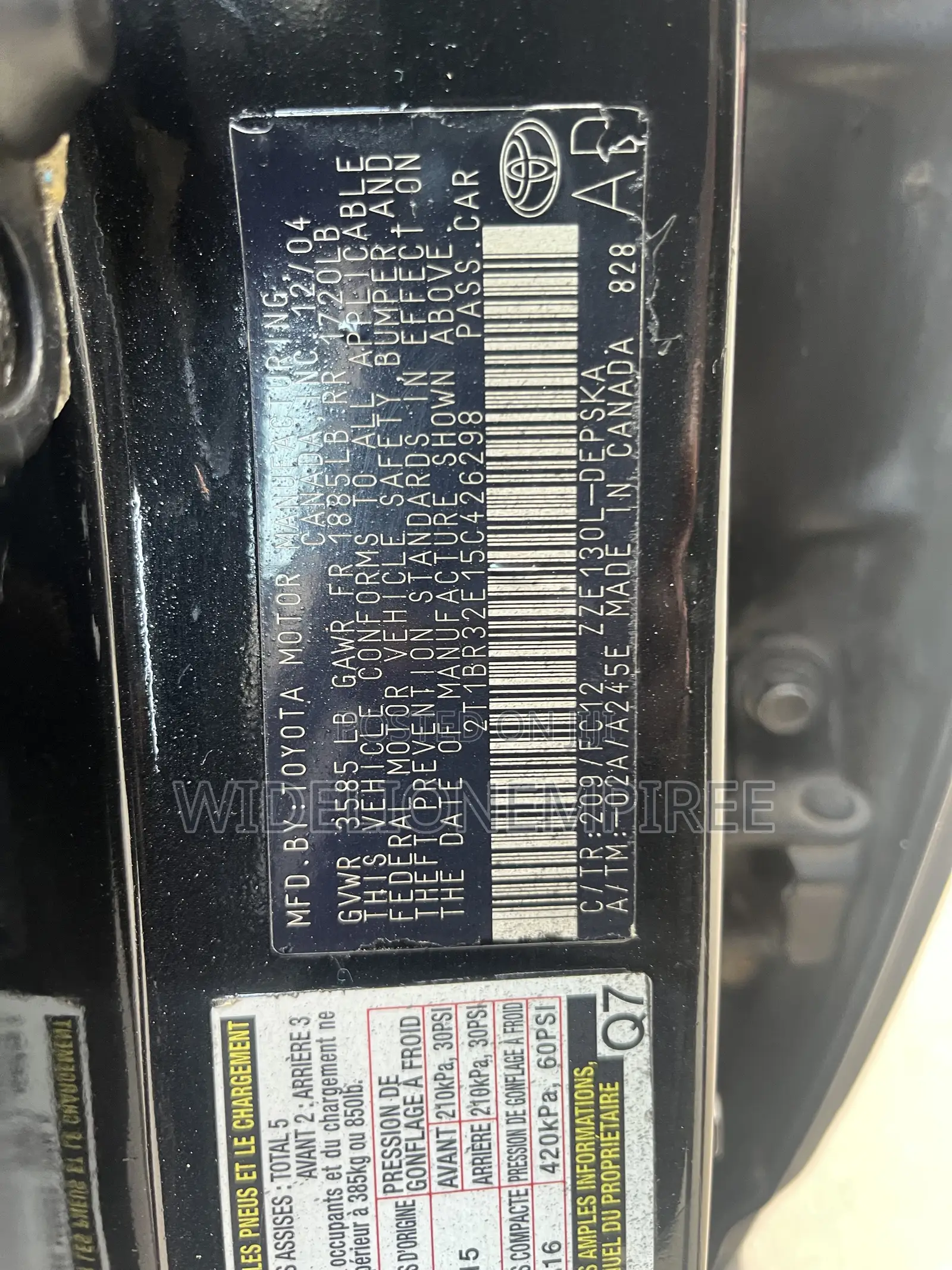 Toyota Corolla S 2006 Black