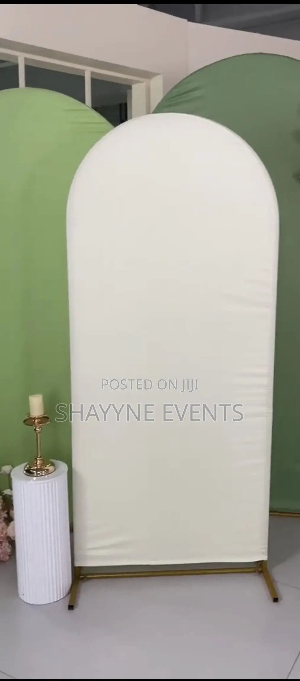 Arch Cloth Cover Available for Rent in Different Colors