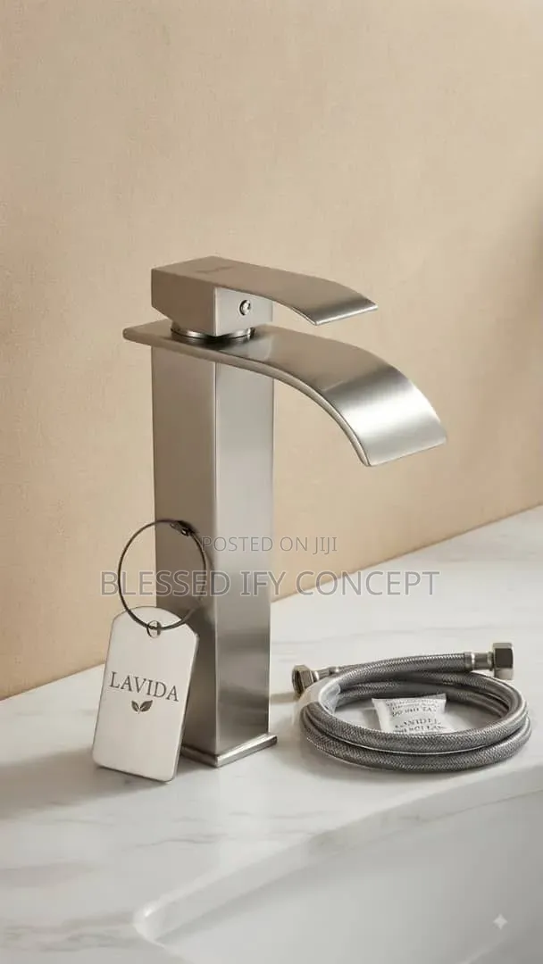 High Quality Long Neck Black Basin Mixer Tap, Chrome, Gold