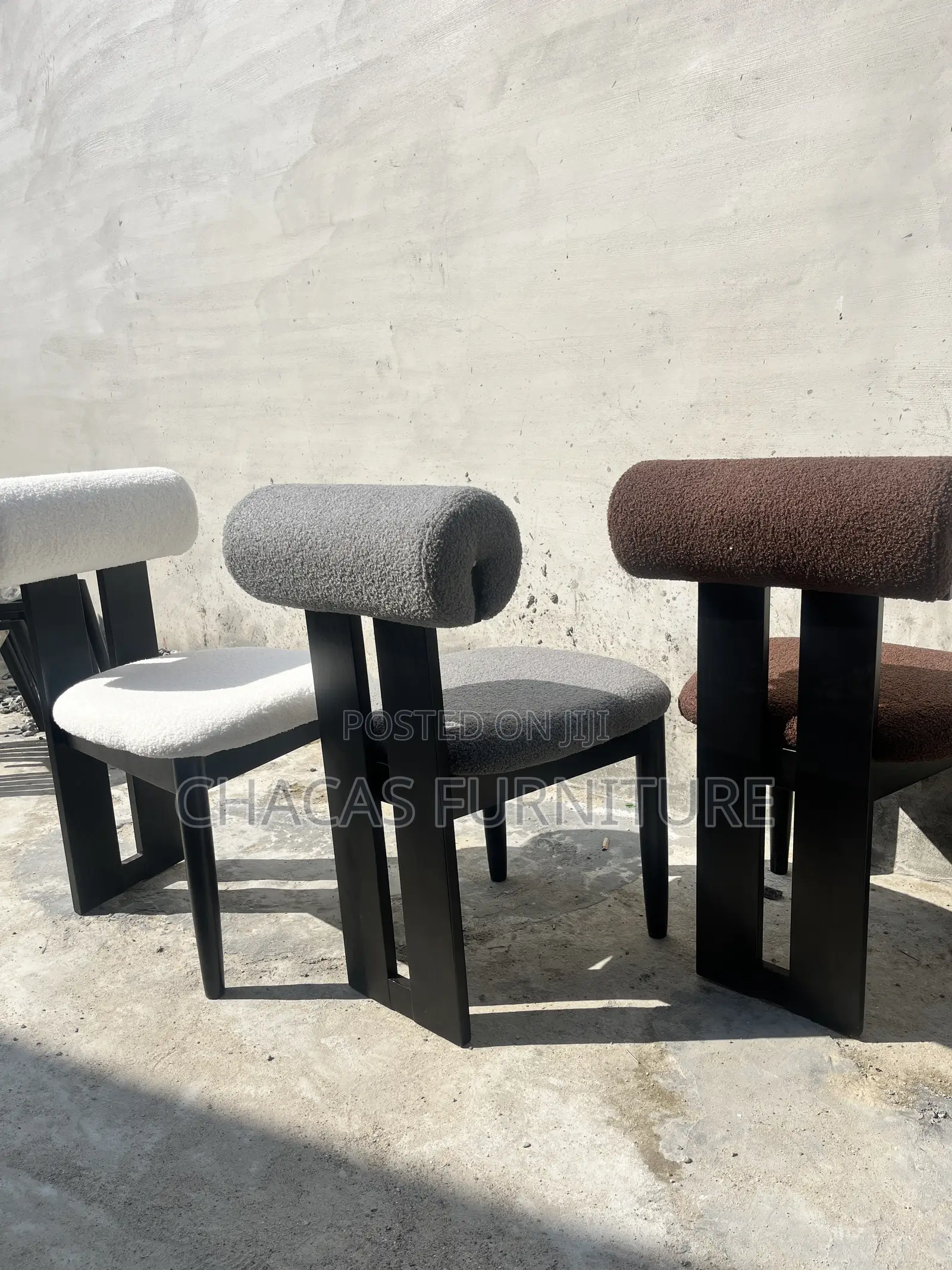 Modern Minimalist Bolster Back Chairs