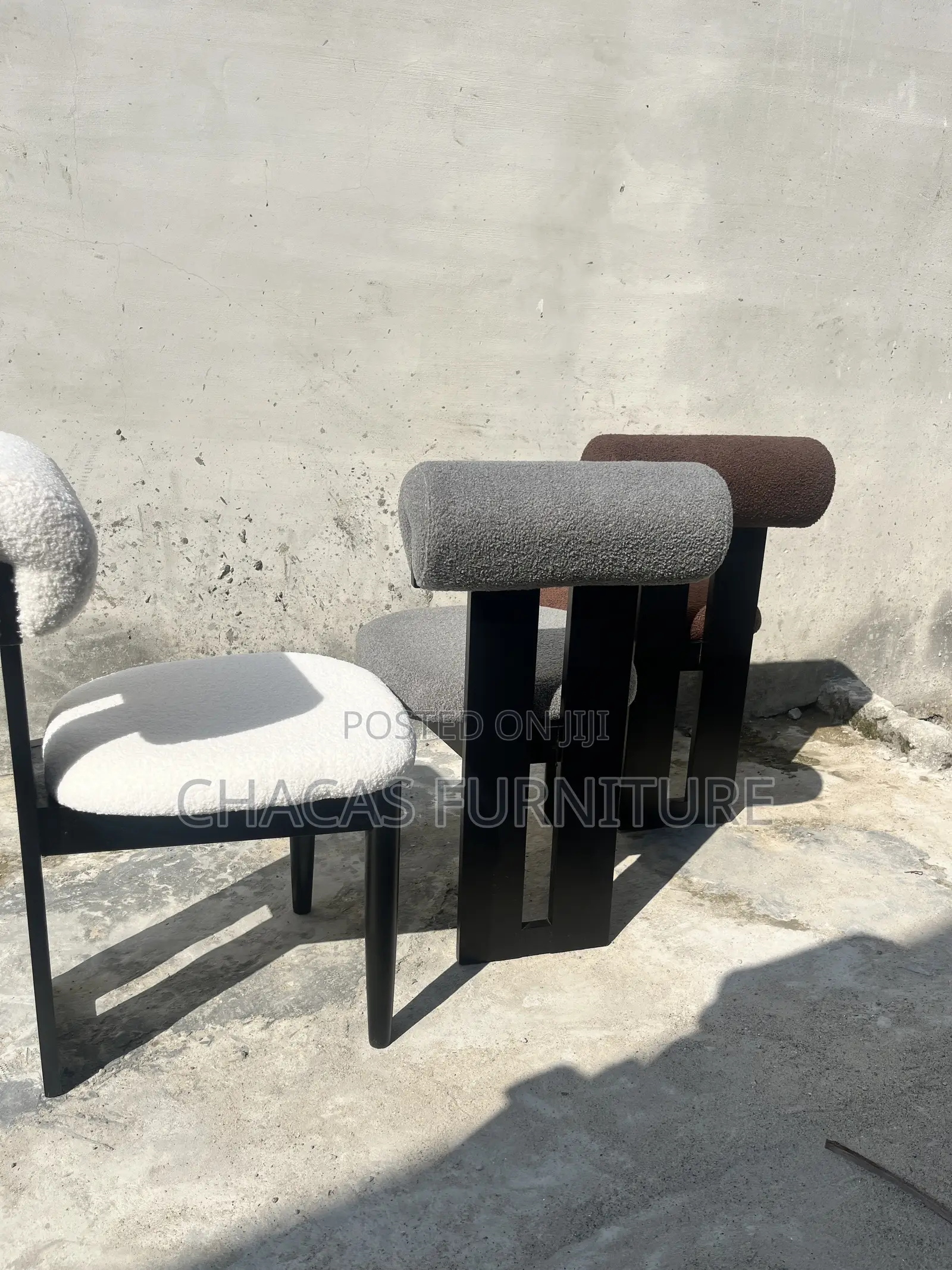 Modern Minimalist Bolster Back Chairs