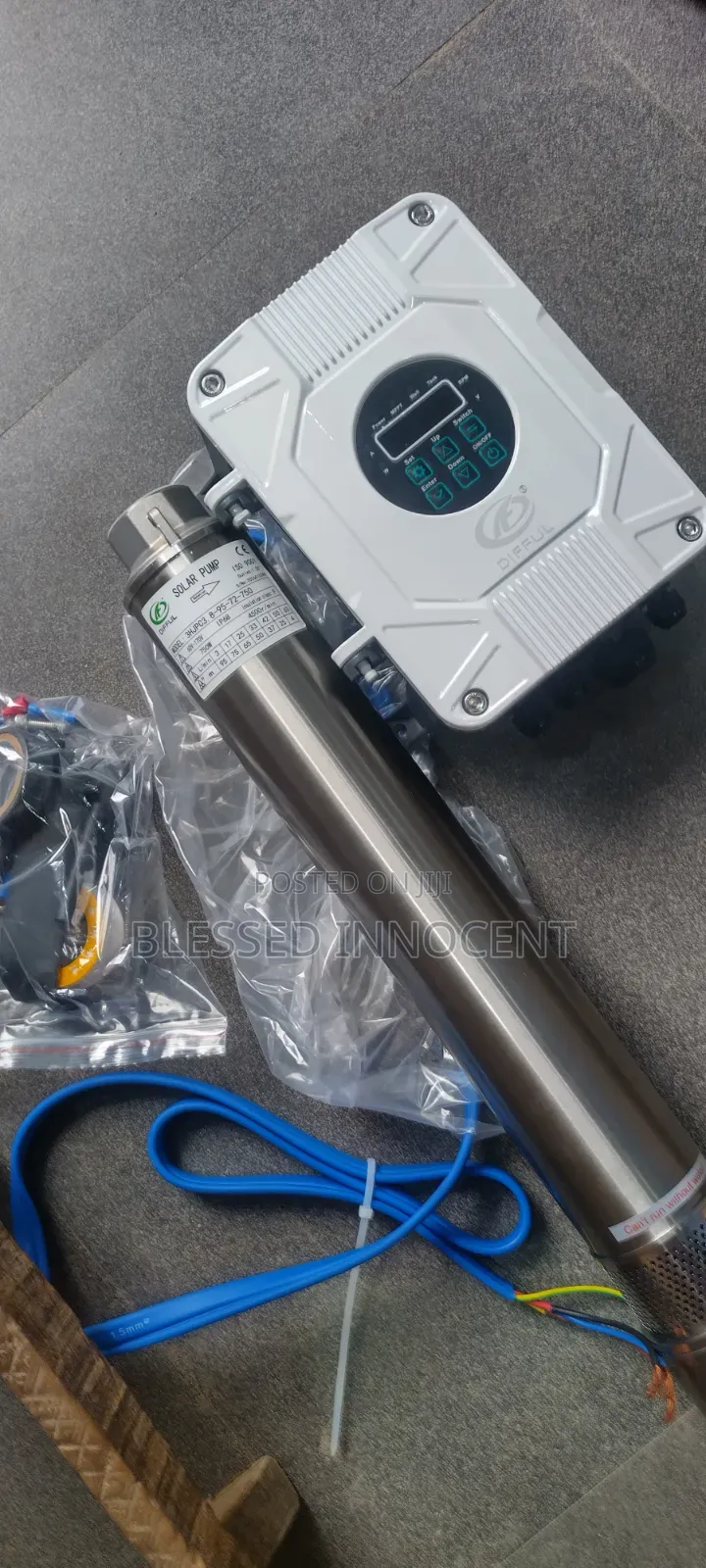 750W Solar Water Pump 60-170v | 63l/Min | 95m Head | IP68