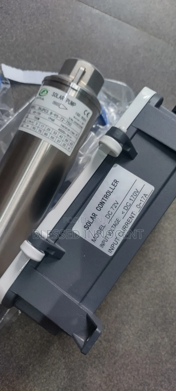 750W Solar Water Pump 60-170v | 63l/Min | 95m Head | IP68