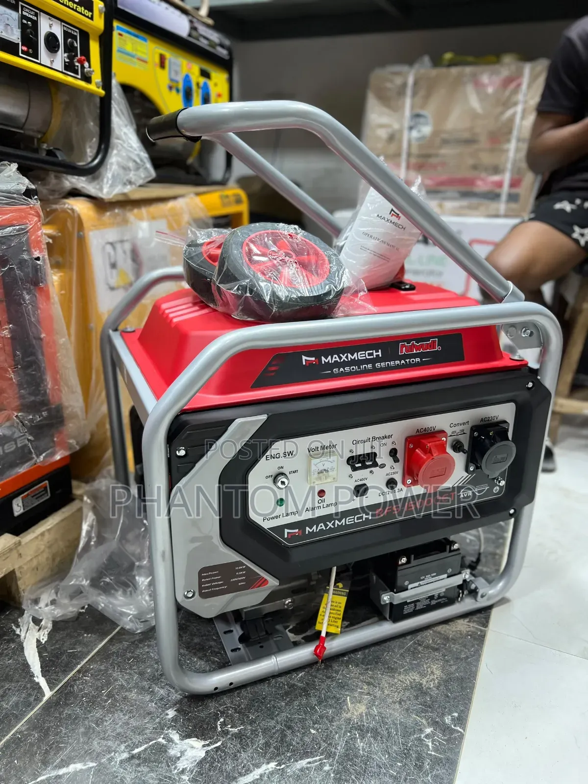 Original 12.5kva Maxmech Three Phase Industrial Petrol Generator