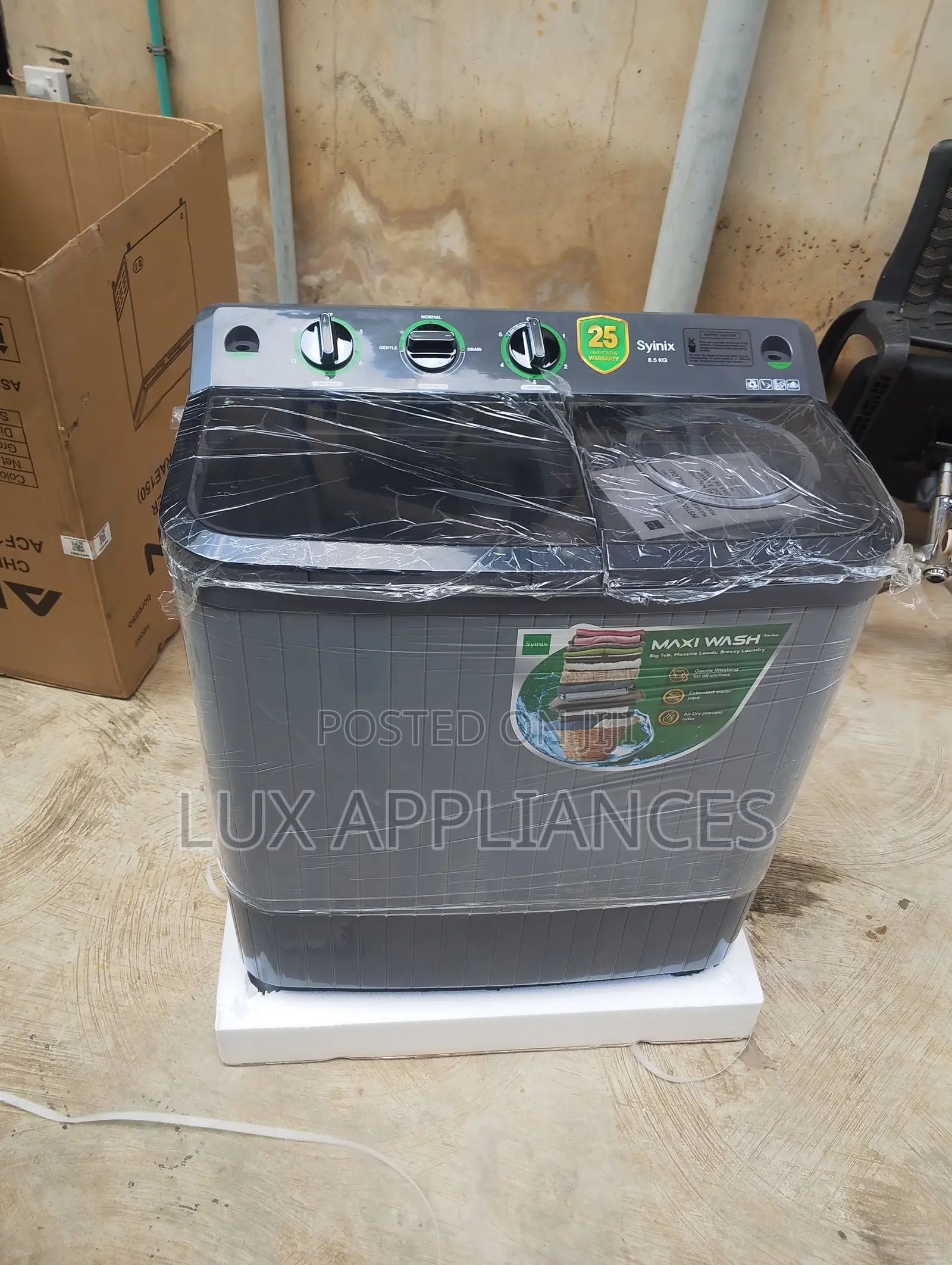 Syinix 8.5kg Twin Tub Semi Automatic Washing Machine