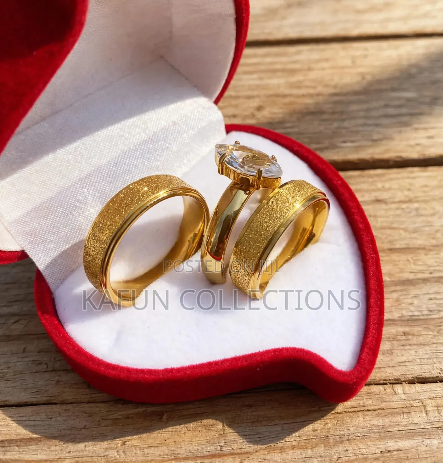 Non-Tarnishing Titanium Steel Wedding Rings Set