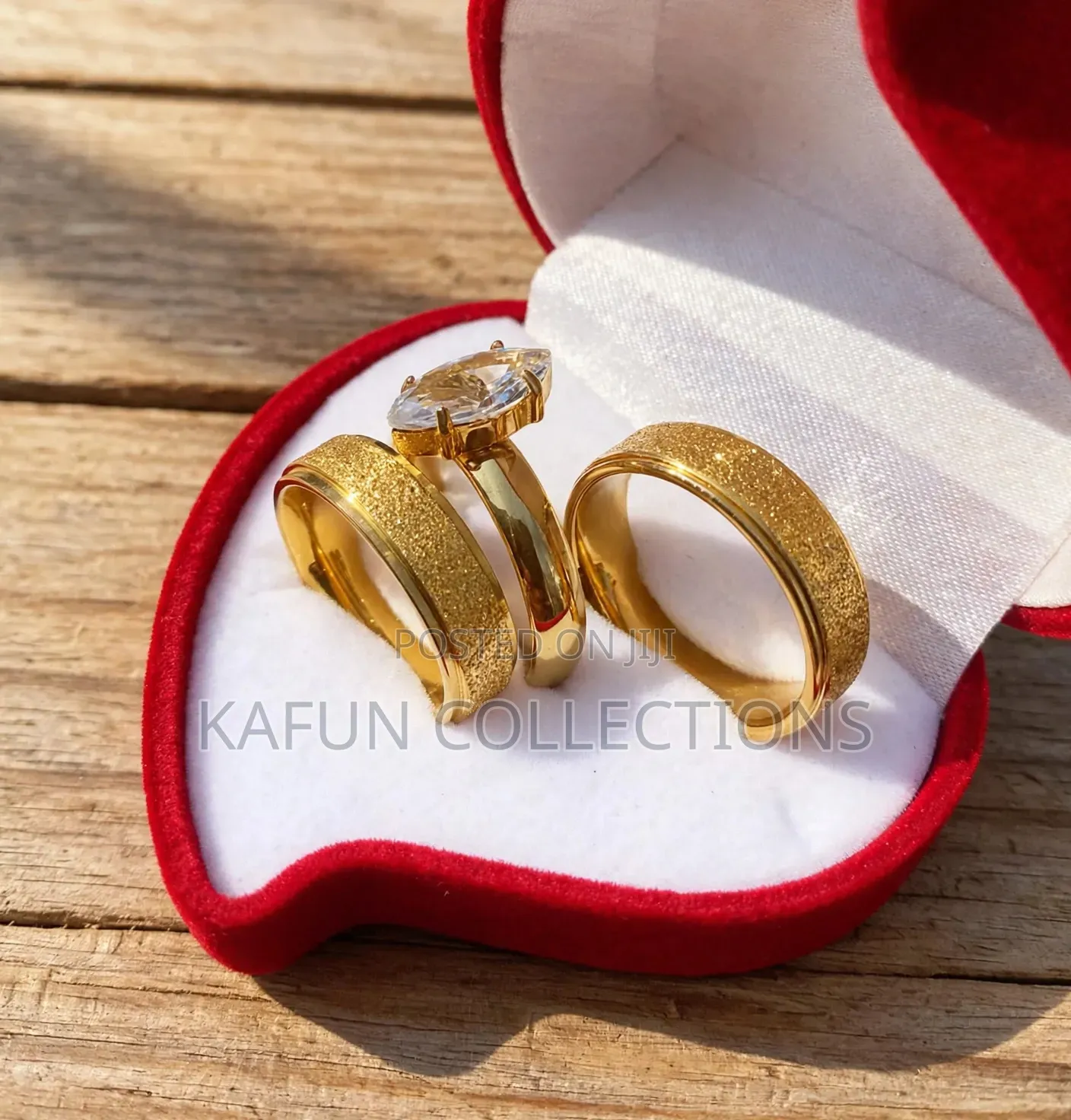Non-Tarnishing Titanium Steel Wedding Rings Set