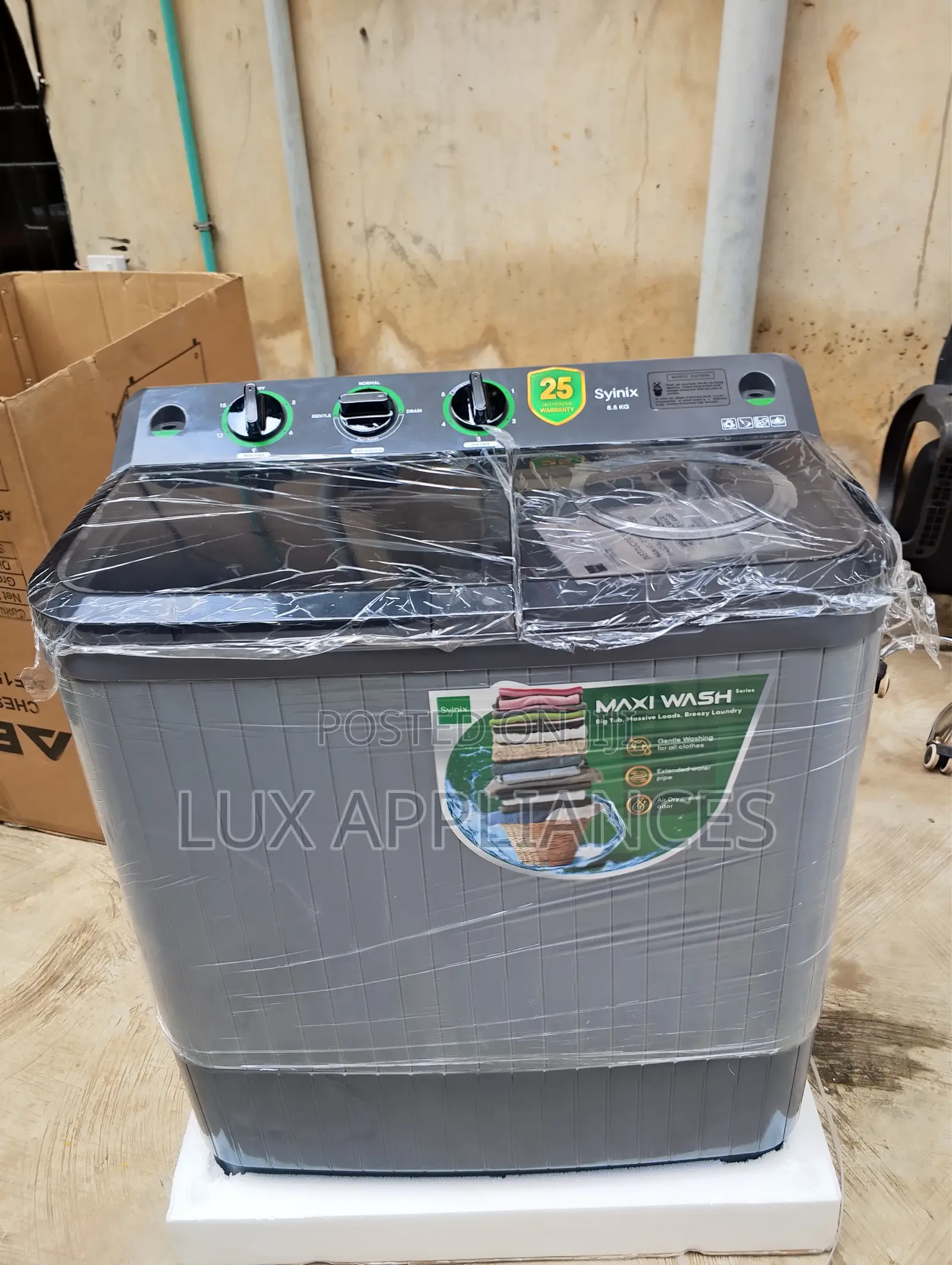 Syinix 8.5kg Twin Tub Laundry Washing Machine