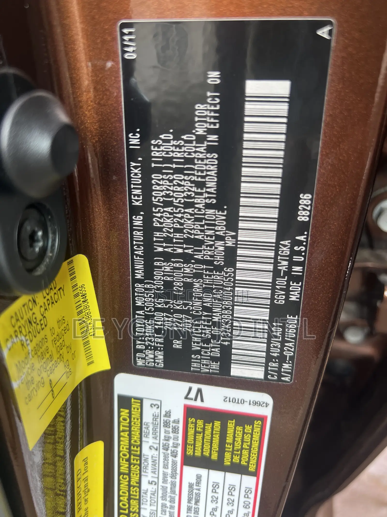 Toyota Venza 2012 Burgundy