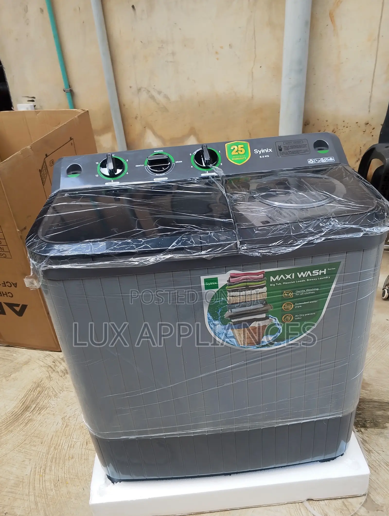 Syinix 8.5kg Twin Tub Washer and Spin Dryer