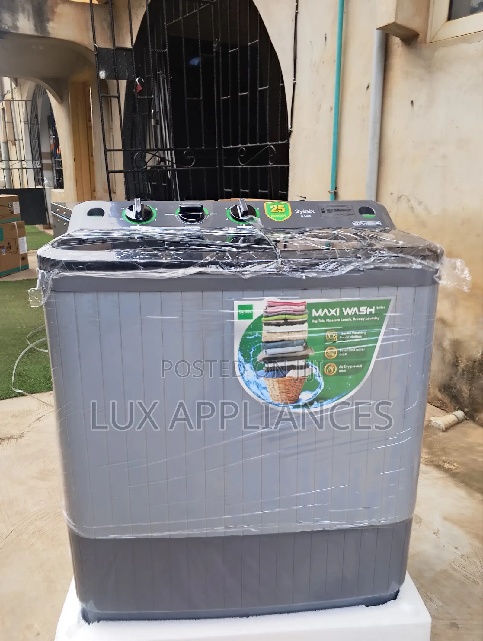 Syinix 8.5kg Twin Tub Washing Machine With Wash and Spin