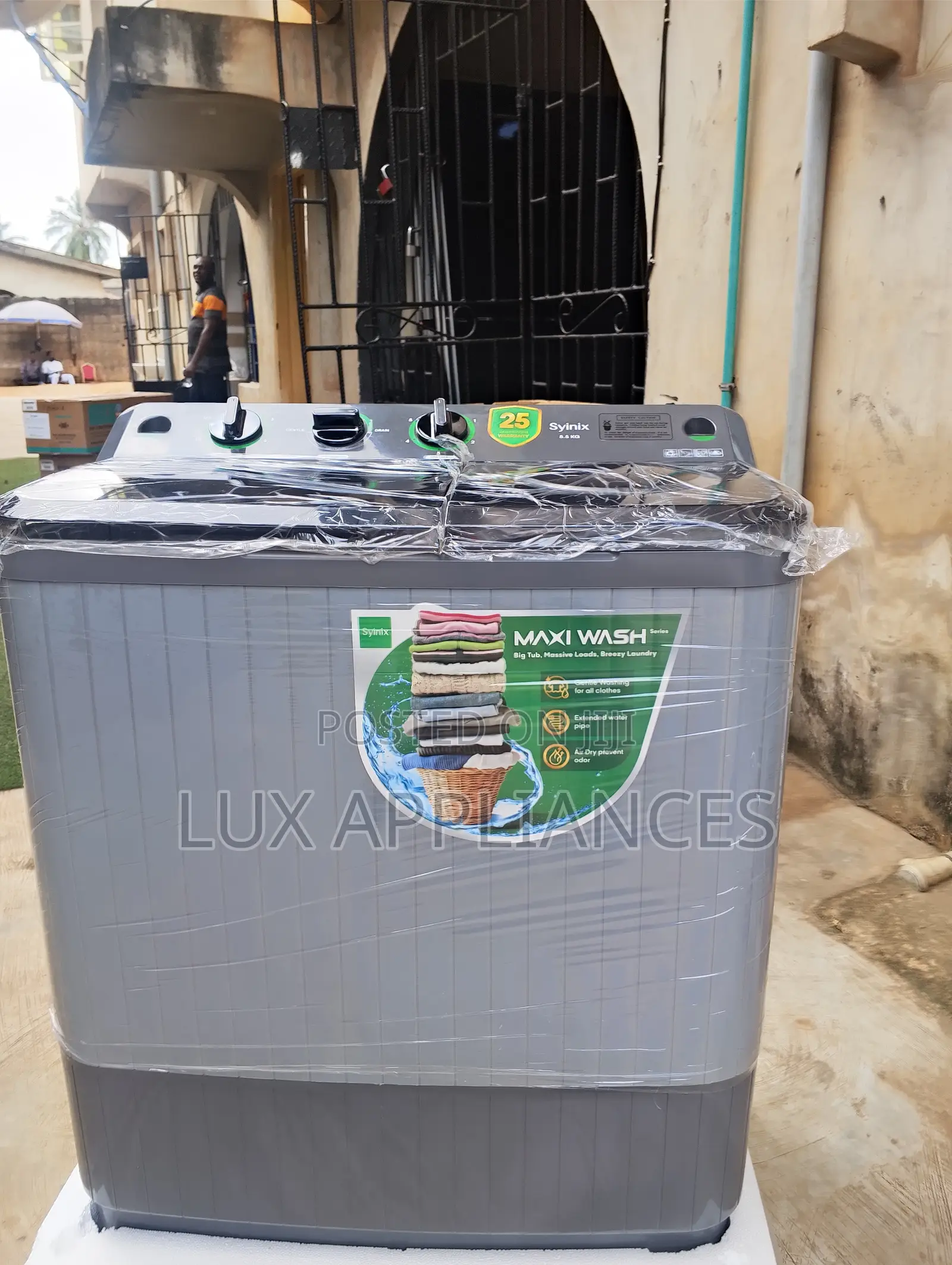 Syinix 8.5kg Twin Tub Washing Machine With Large Capacity