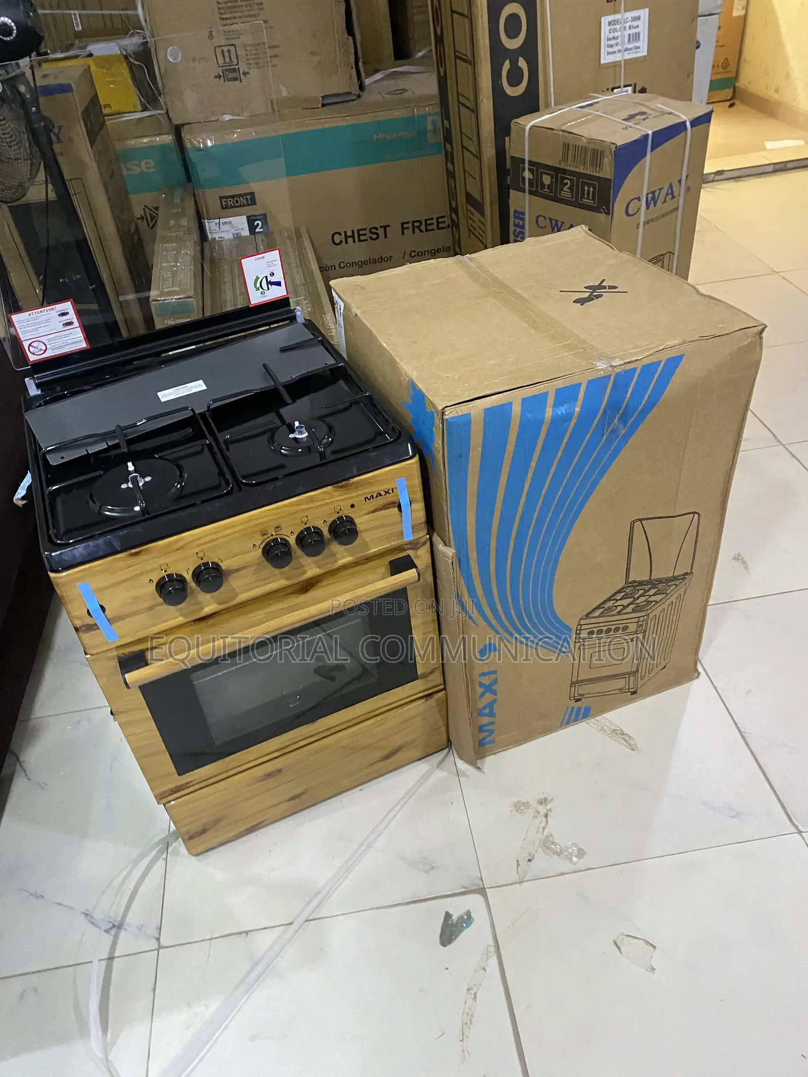 Maxi 6060 3 Gas Burners + 1 Hot Plate With Oven
