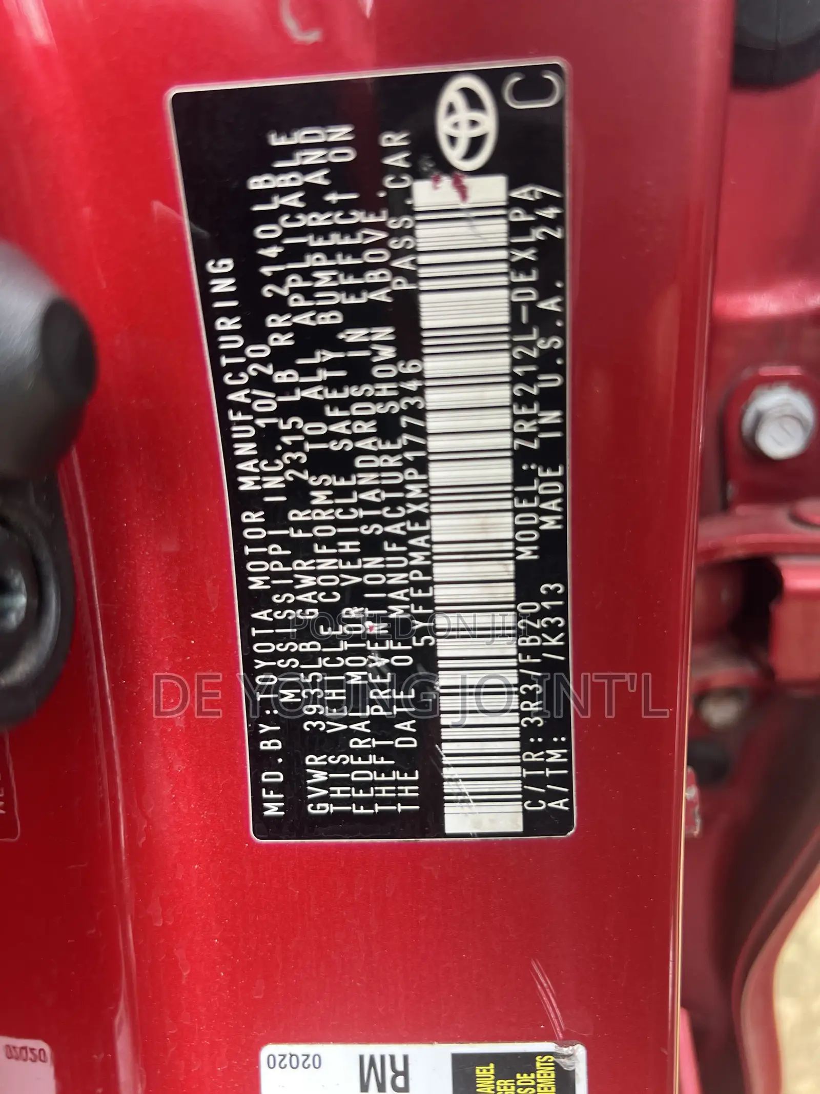Toyota Corolla LE 2021 Red