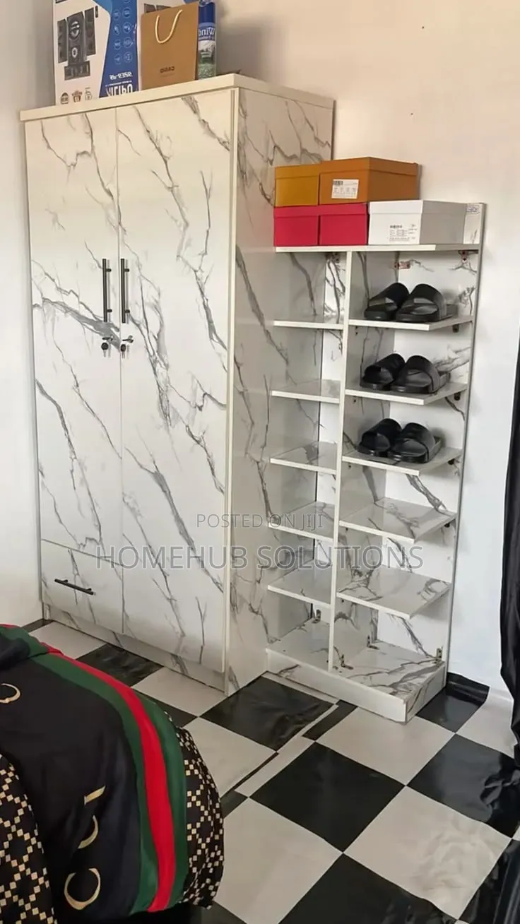 Brand New HDF 4by6 Wardrobe With Shoe Rack