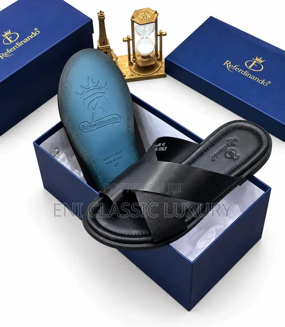 Referdimando Luxury Men's Slippers Best Quality Well Branded Package