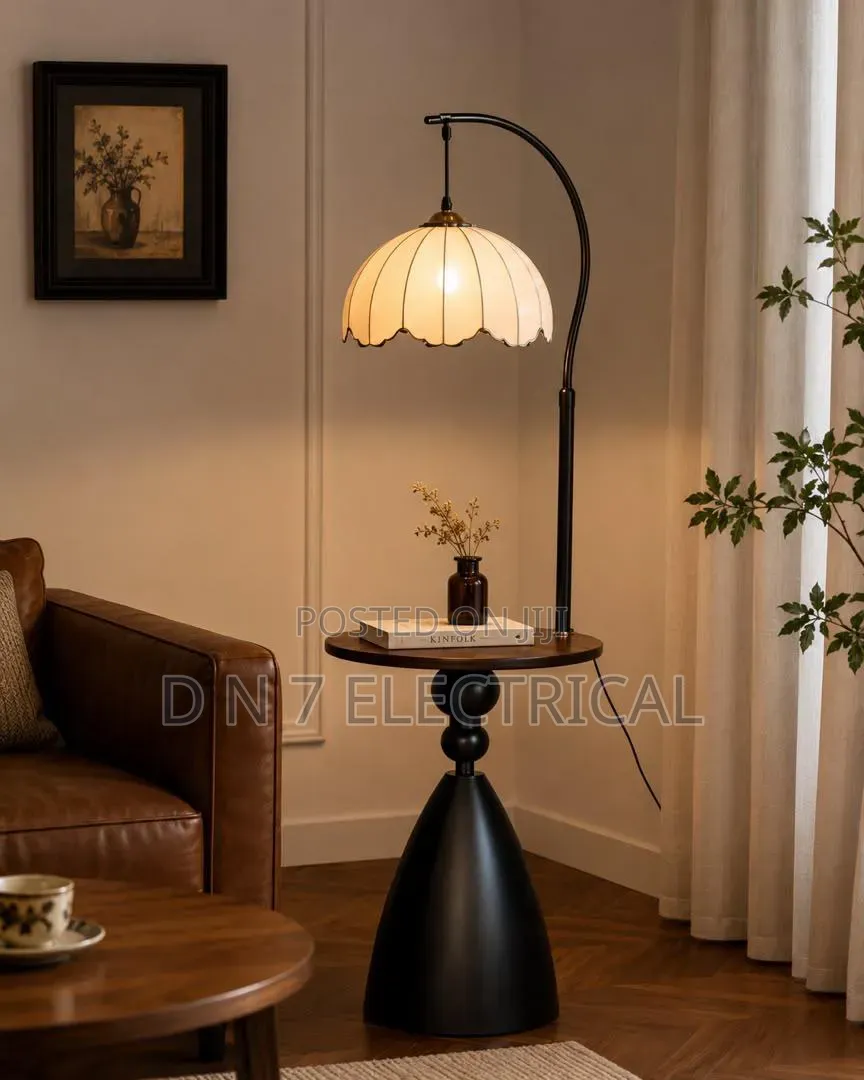 Modern Floor Lamp With Side Table