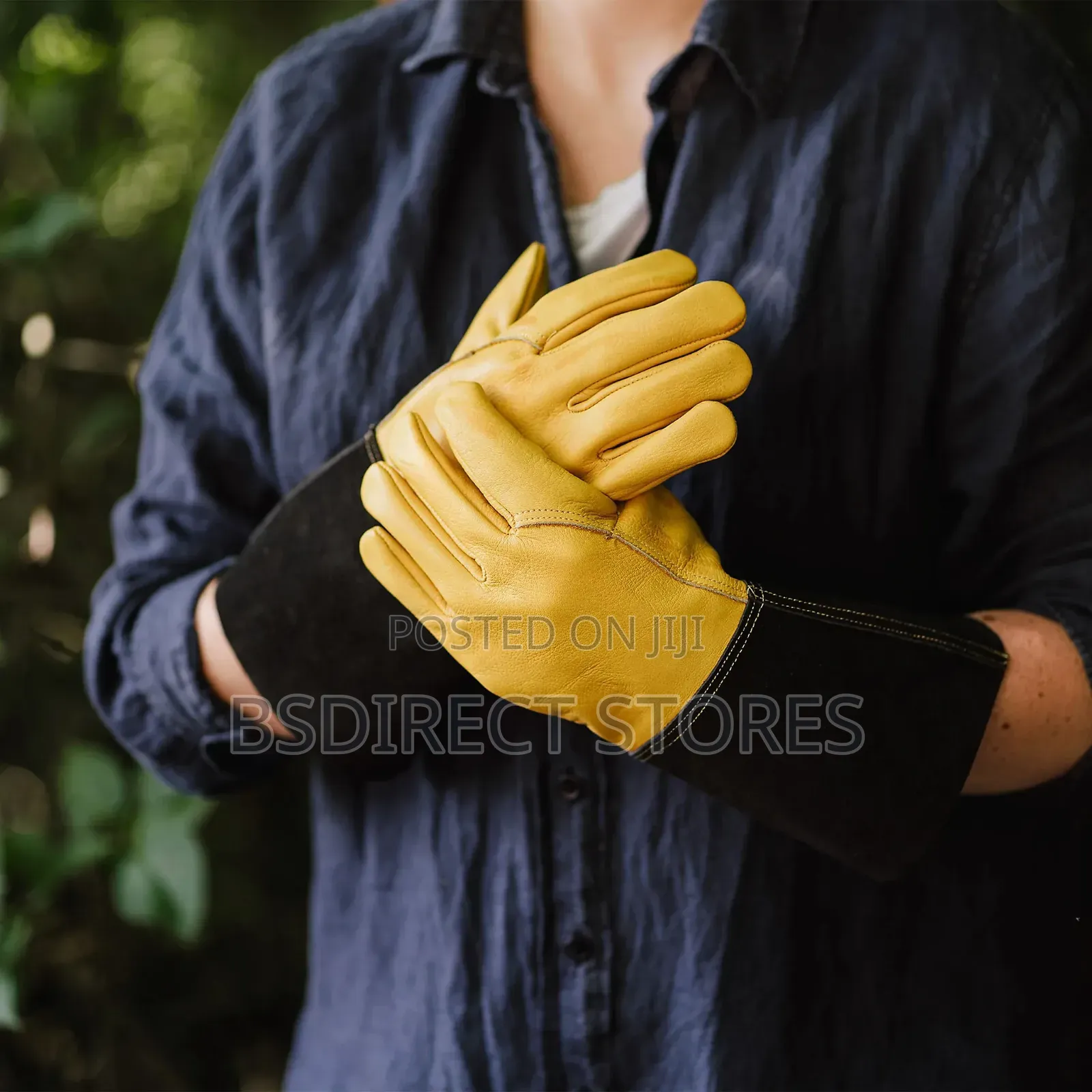 Kent and Stowe Leather Gauntlet Long Sleeve Gardening Gloves Unisex