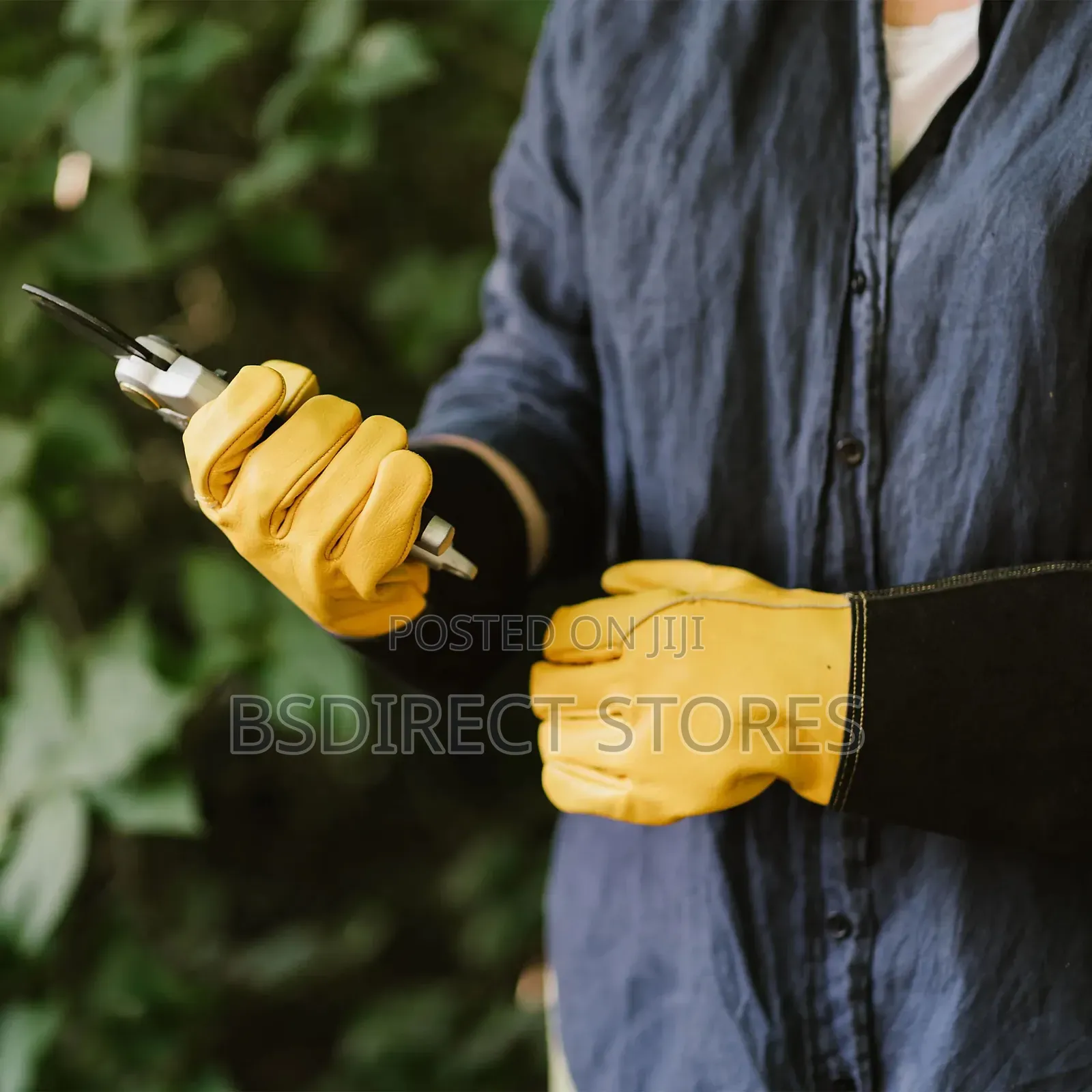 Kent and Stowe Leather Gauntlet Long Sleeve Gardening Gloves Unisex
