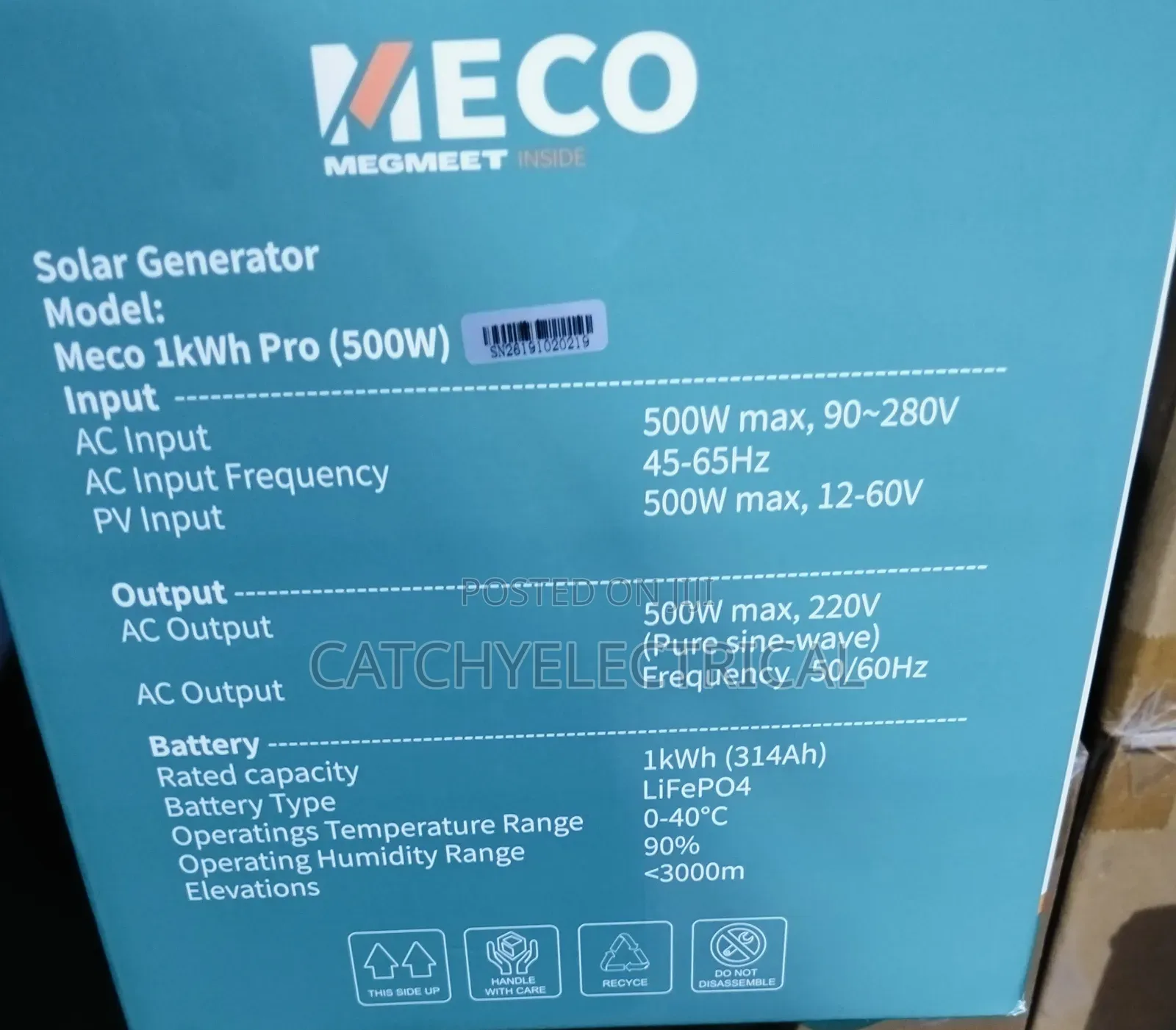 MECO 1kwh Pro 500w Portable Solar Generator