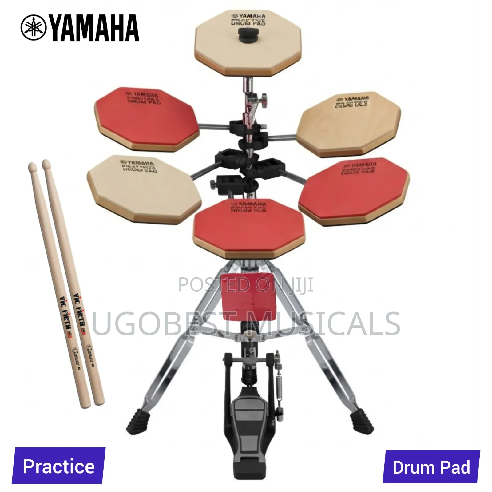Yamaha Standard Complete Practice Drum Pad Kit With Stick and Pedal