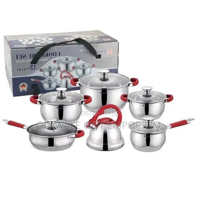 6 Sets High Quality Non- Toxic Stainless Steel Pot