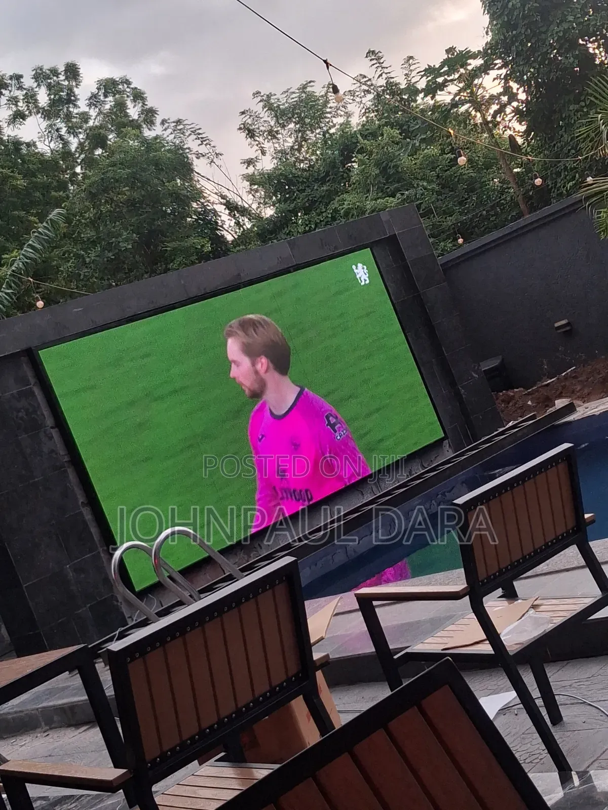 Big Outdoor Screen for Pool